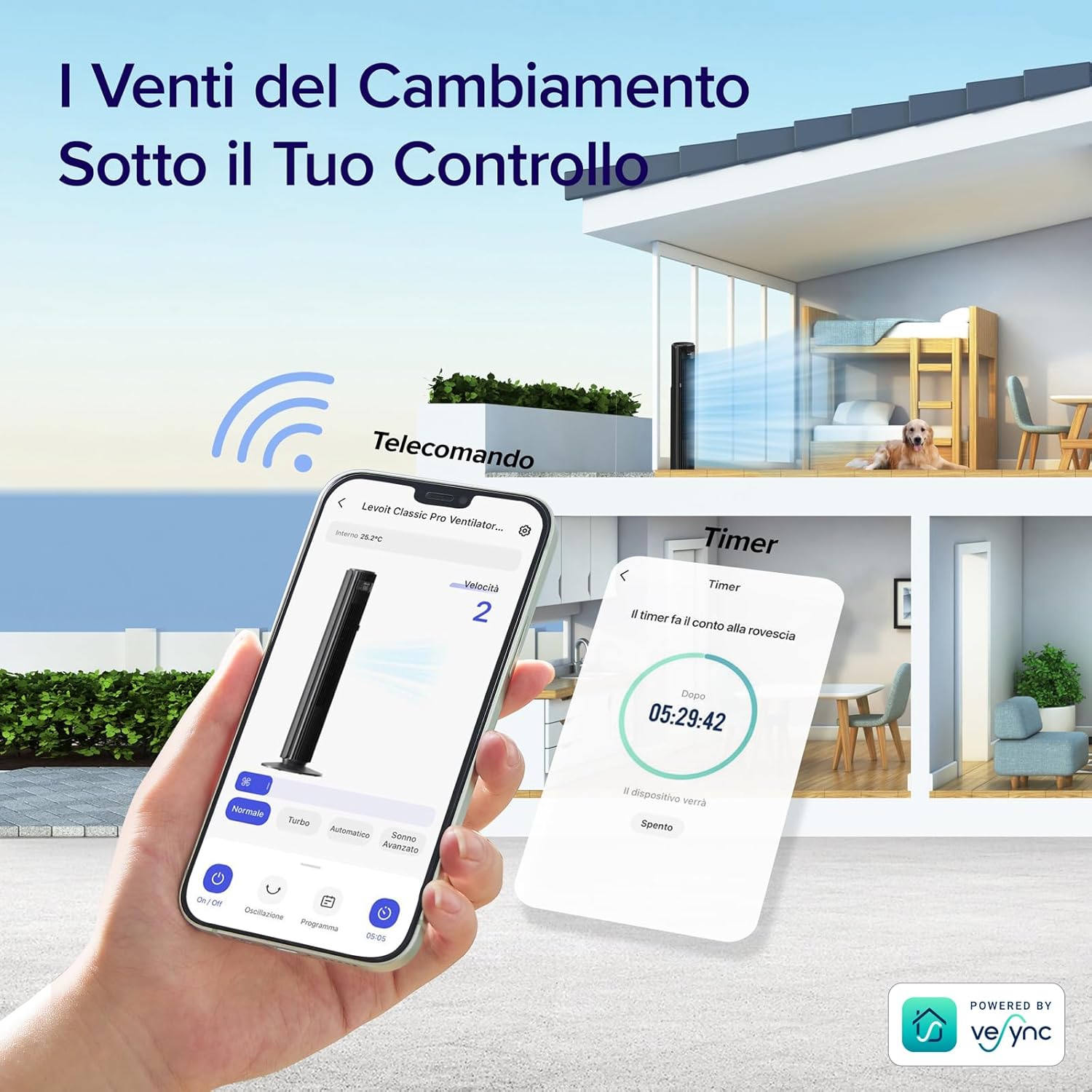 Levoit Ventilatore a Torre 108cm Silenzioso e Intelligente - immagine 3