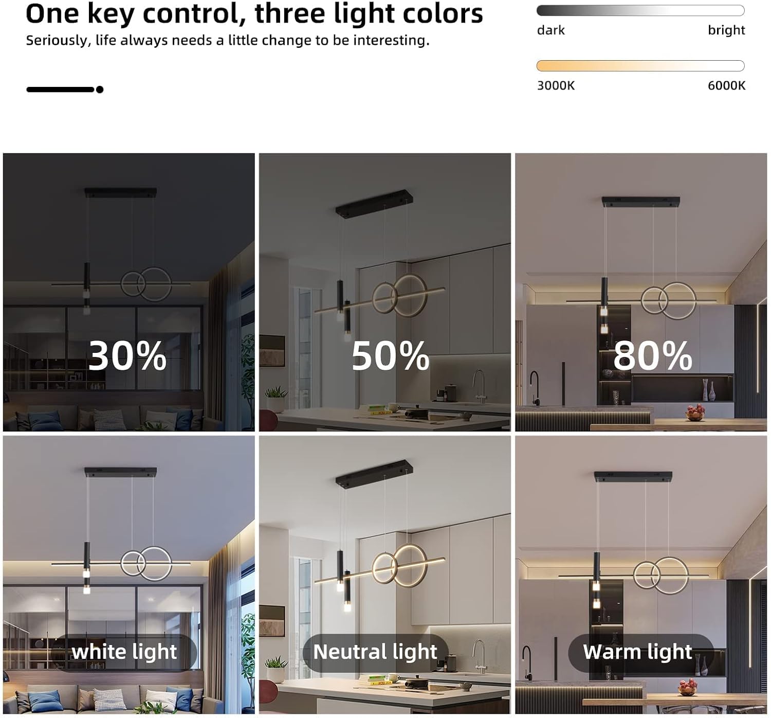 Eoodis Lampada a Sospensione Moderna LED 40W - immagine 8