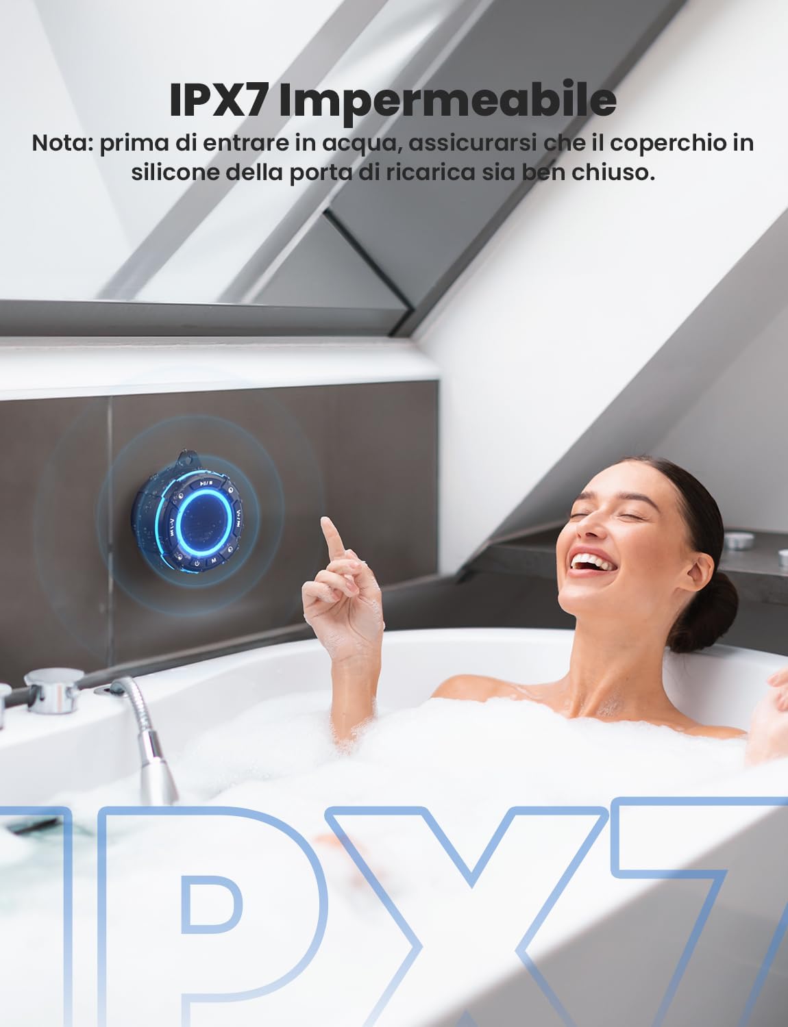 Rienok Cassa Bluetooth Doccia IPX7 Impermeabile - immagine 3