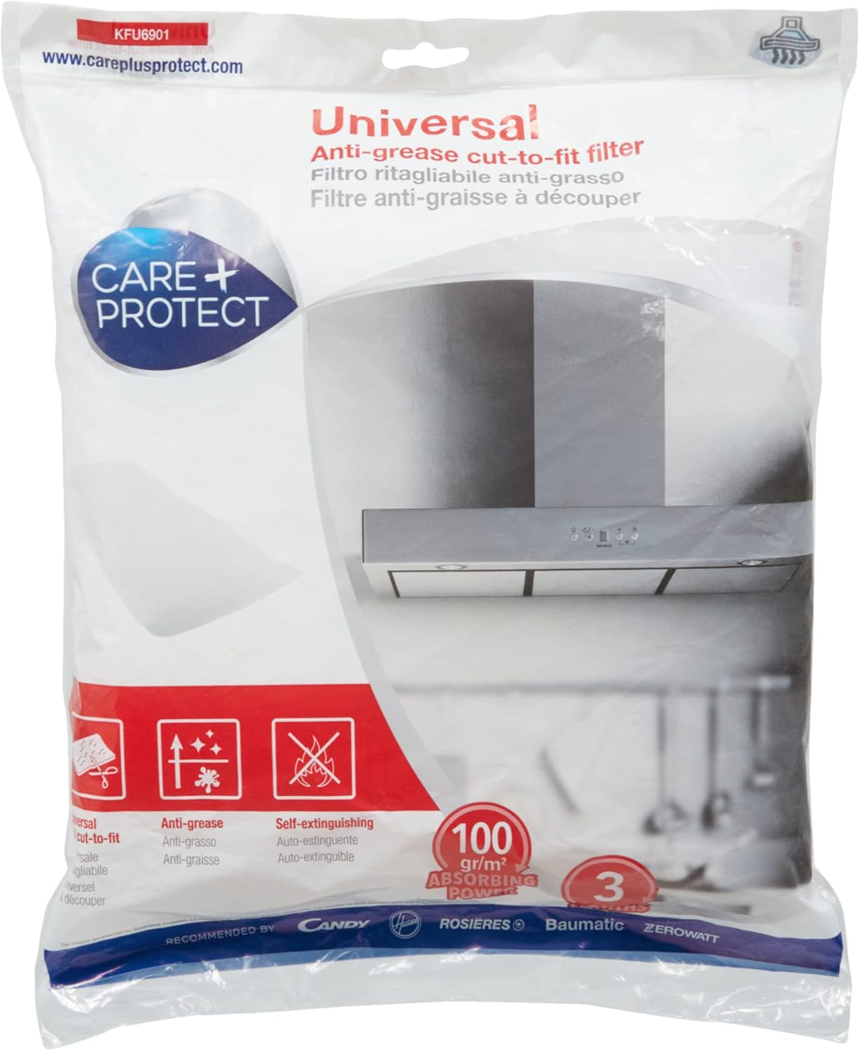 Care + Protect Filtro Cappa Universale Anti-Grasso - immagine 1