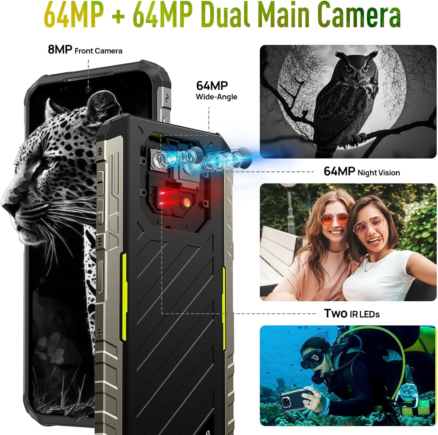 Ulefone Armor 22 (256GB) Smartphone Rugged Android 13, Nero - immagine 4