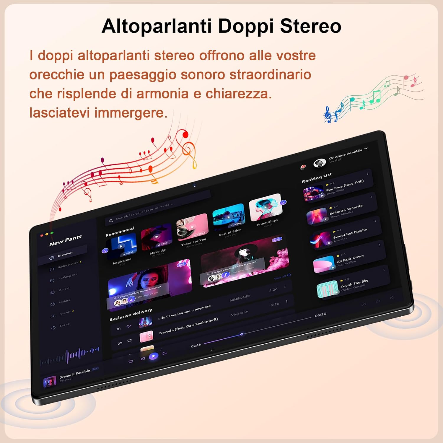 Tablet 10 pollici Android 14, 22GB RAM 128GB ROM, Black - immagine 7