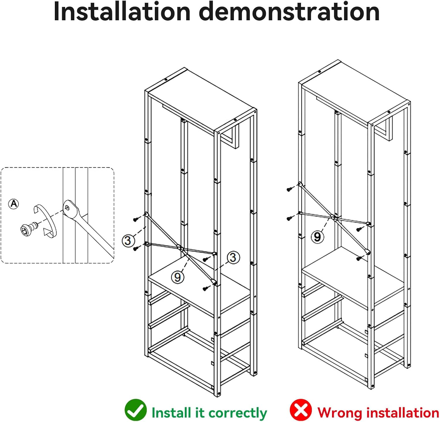 Ymyny Appendiabiti da Terra con 3 Cassetti, Nero - immagine 7