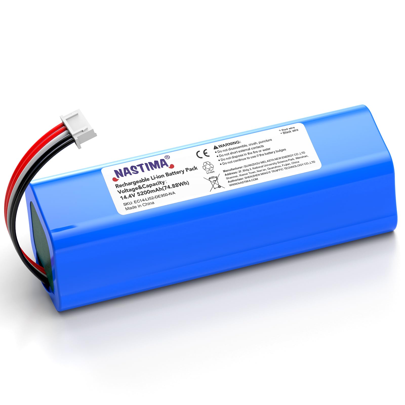 Nastima Batteria 14,4V 5200mAh per Ecovacs Deebot