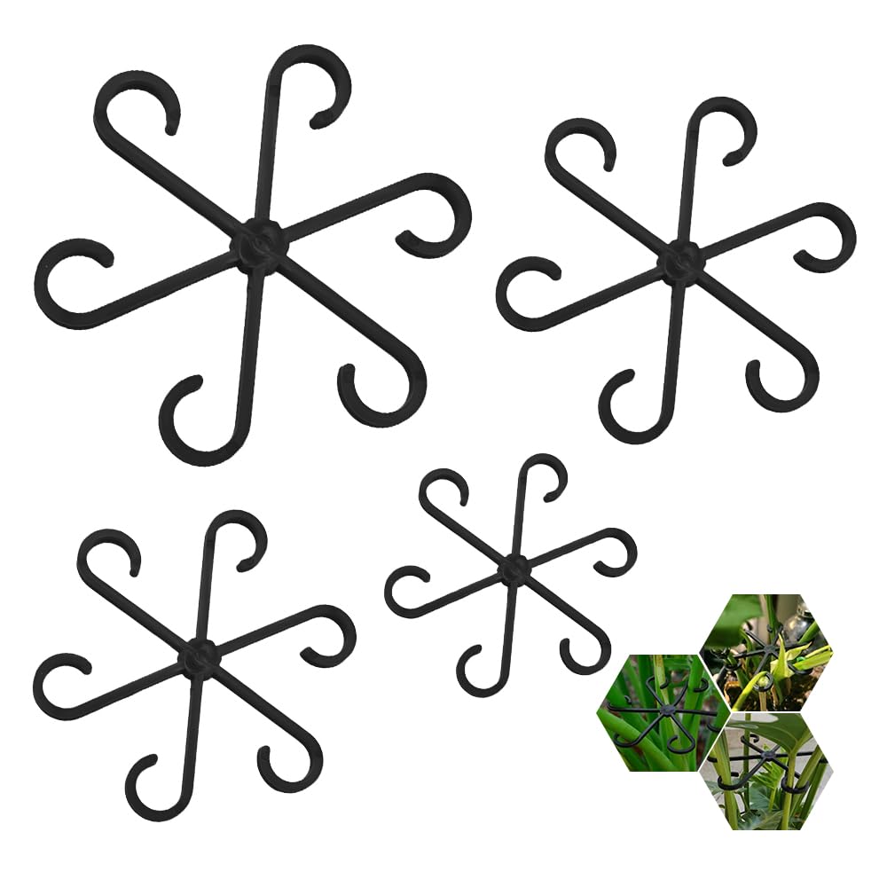 4 Pezzi Supporto Monstera Plastica,Clip di Supporto per Piante Rampicanti,Sostegno Monstera Deliciosa,Bastoni per Piante In Vaso,Porta Steli Piantes Tutori,Plant Support per Alocasia,Ortensie