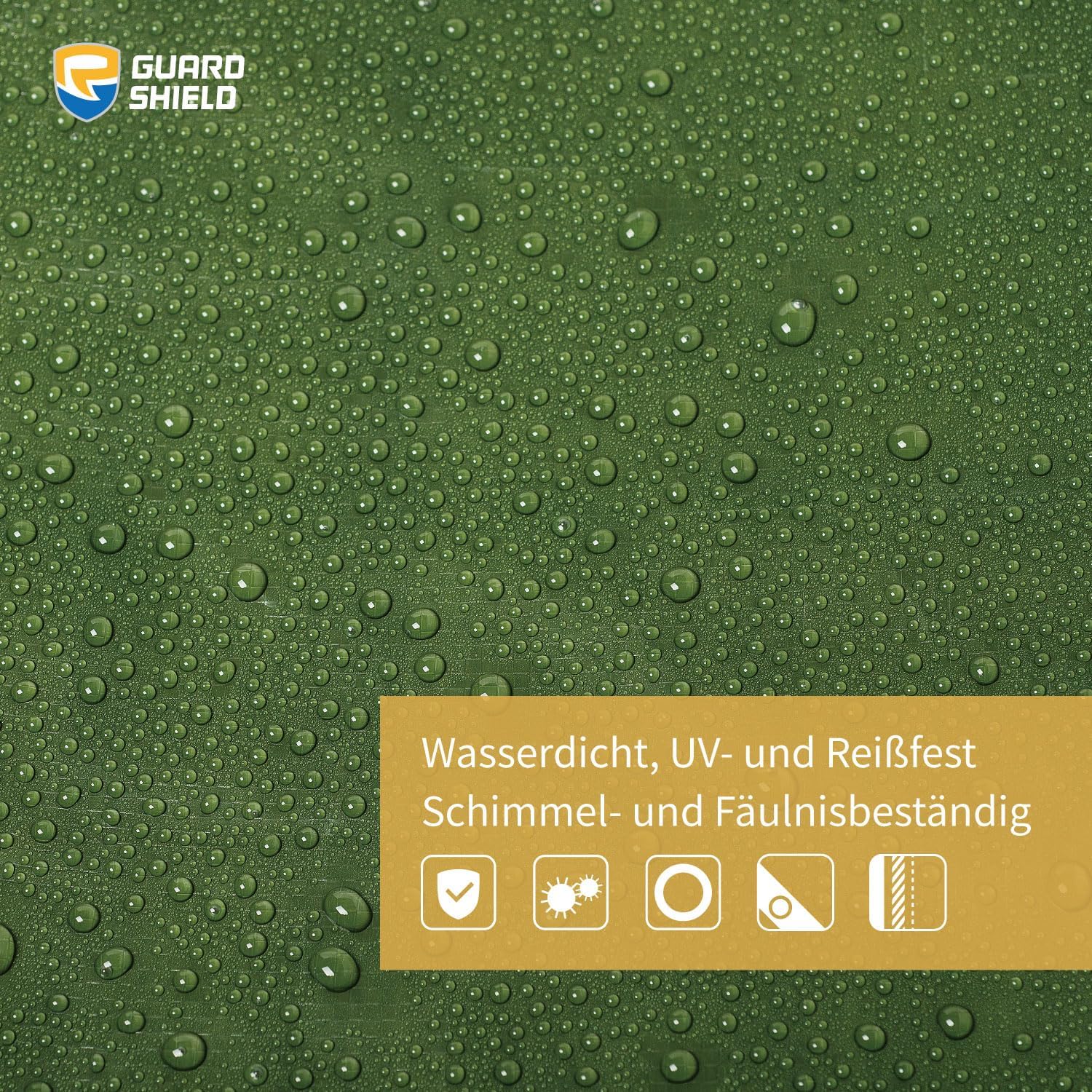 Guard Shield Telone di Copertura Impermeabile 6x8m, Verde - immagine 3