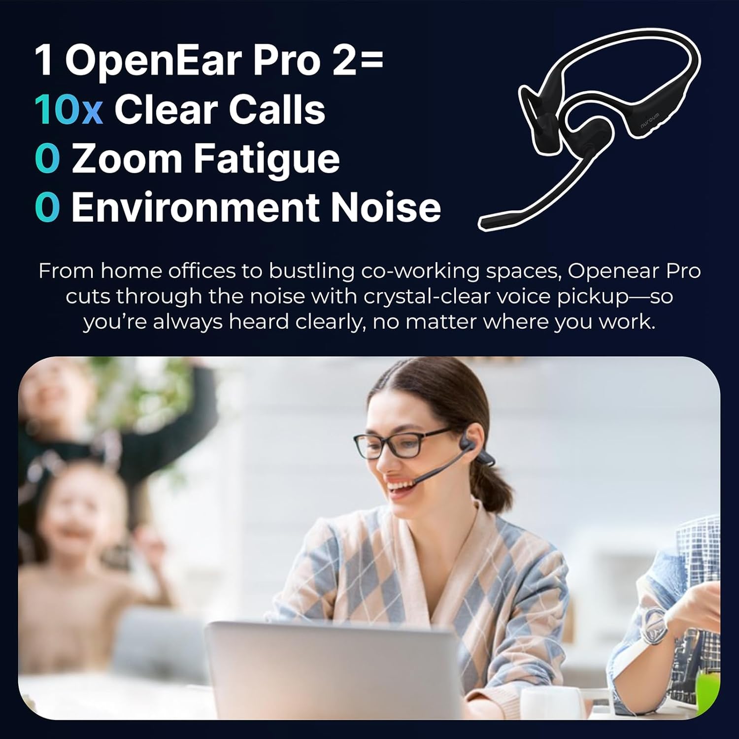 Nuroum OpenEar Pro 2 Cuffie Bluetooth 5.4 con Microfono - immagine 2