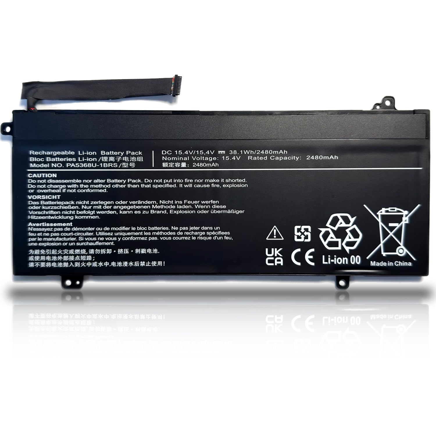 Xitaian Batteria di Ricambio PA5368U-1BRS 15.4V 38.1Wh