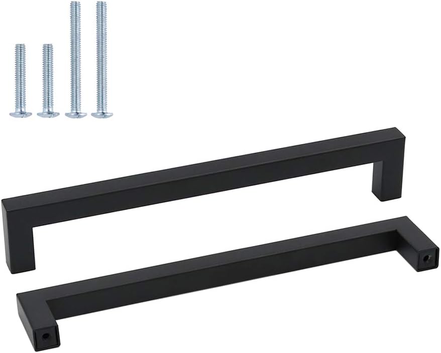 Goldenwarm 15 Pezzi Maniglie Cucina Nere Acciaio Inox 192mm