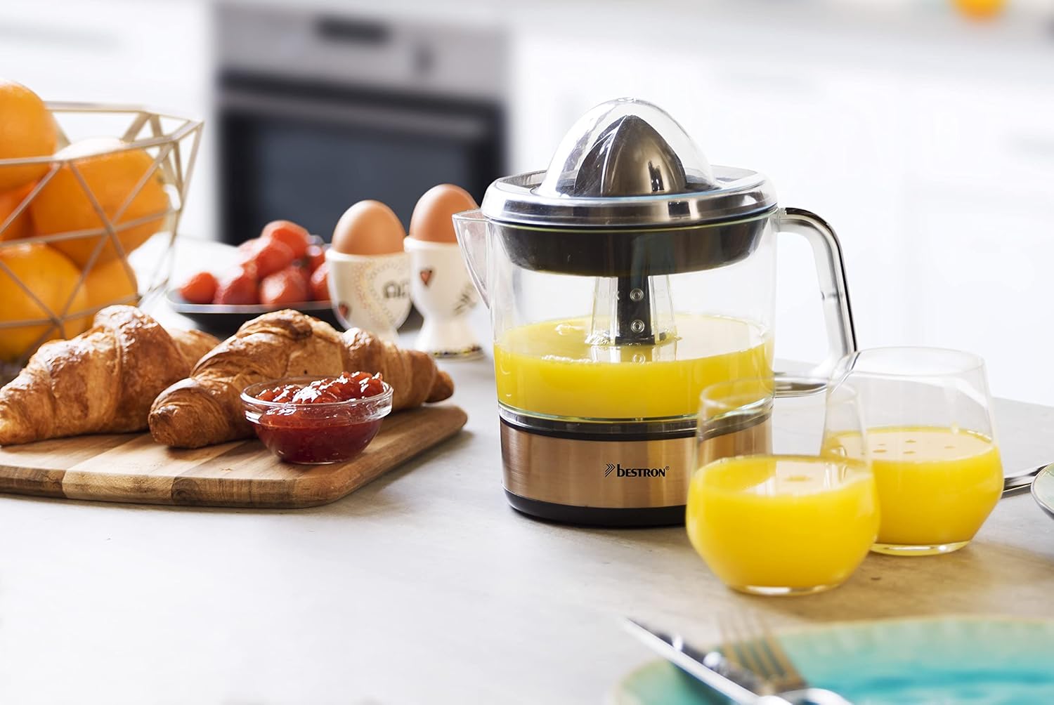 Bestron Spremiagrumi Elettrico 0,7 Litri, Rame - immagine 3