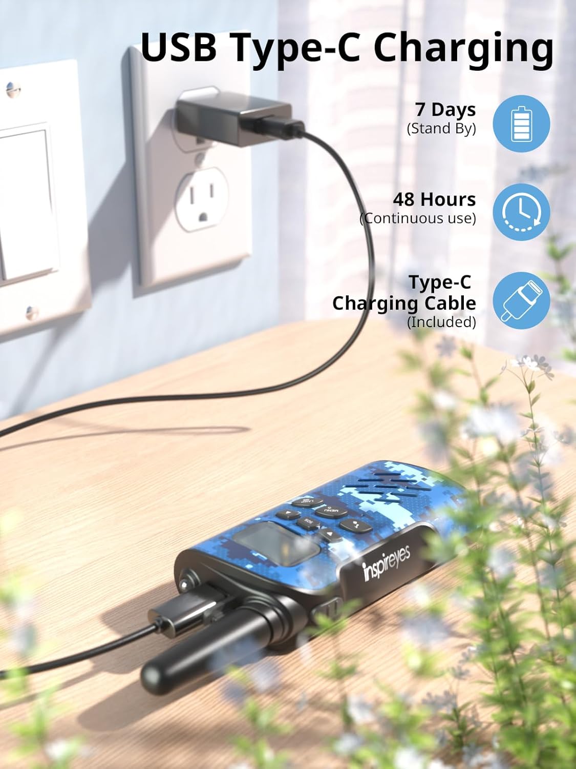 Inspireyes Walkie-Talkie Ricaricabili per Bambini - immagine 4