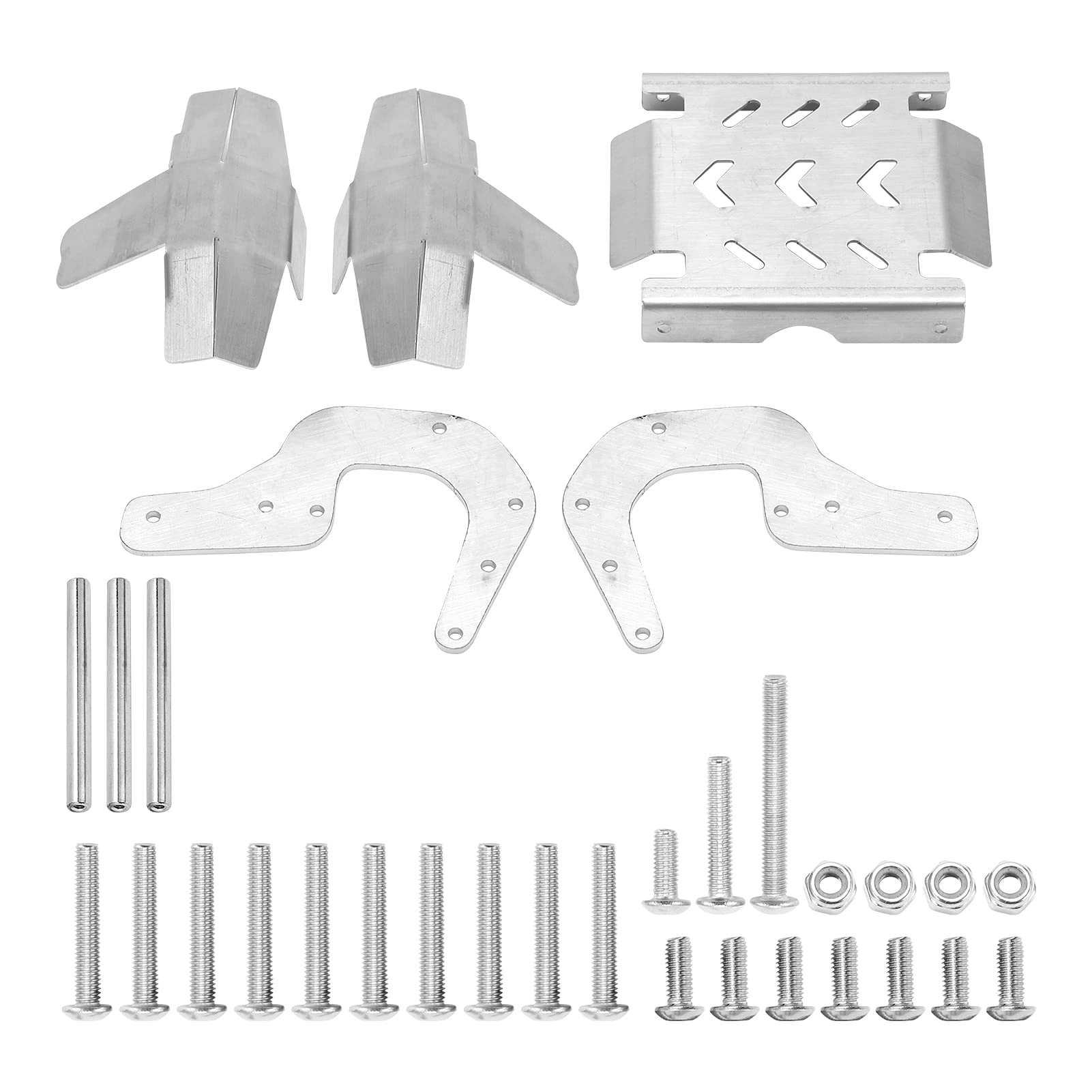 Set di Armature di Telaio RC, Armatura in Acciaio Inossidabile Protezione per Auto con Collisione Set per Paraurti Anteriori per L'assale Solido LosI 1/8 RC Car