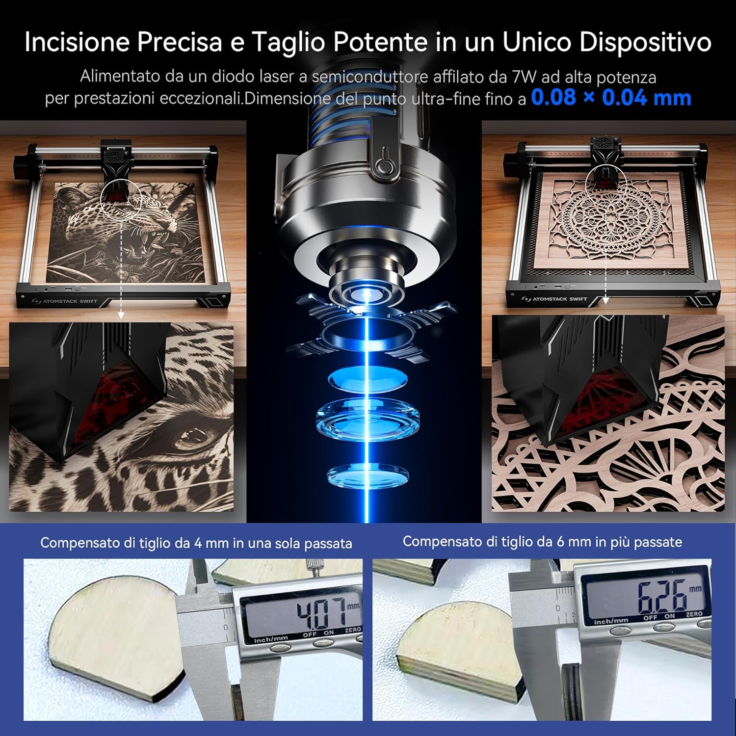 ATOMSTACK 7W Macchina per Incisione Laser Swift - immagine 2