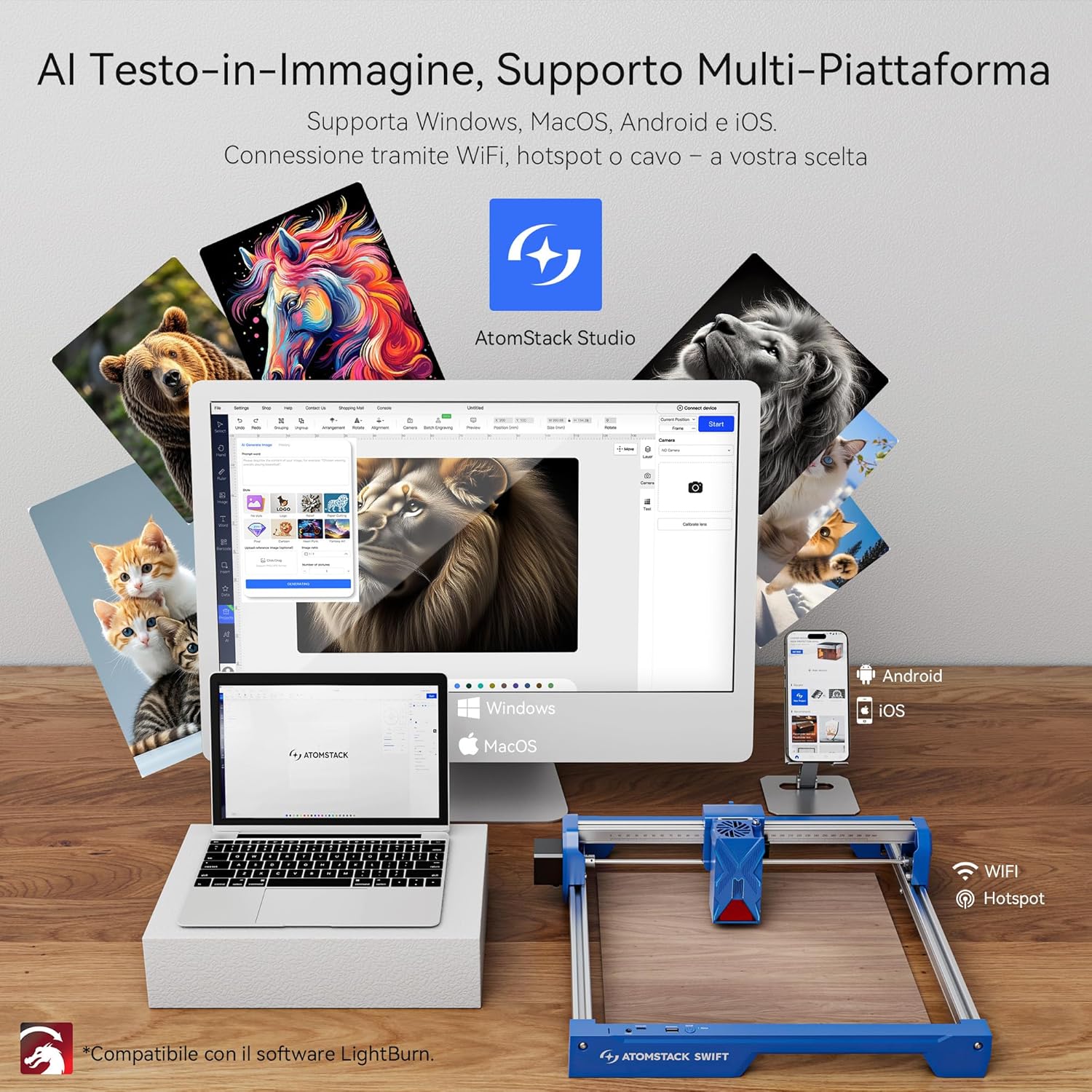 ATOMSTACK 7W Macchina per Incisione Laser Swift - immagine 6