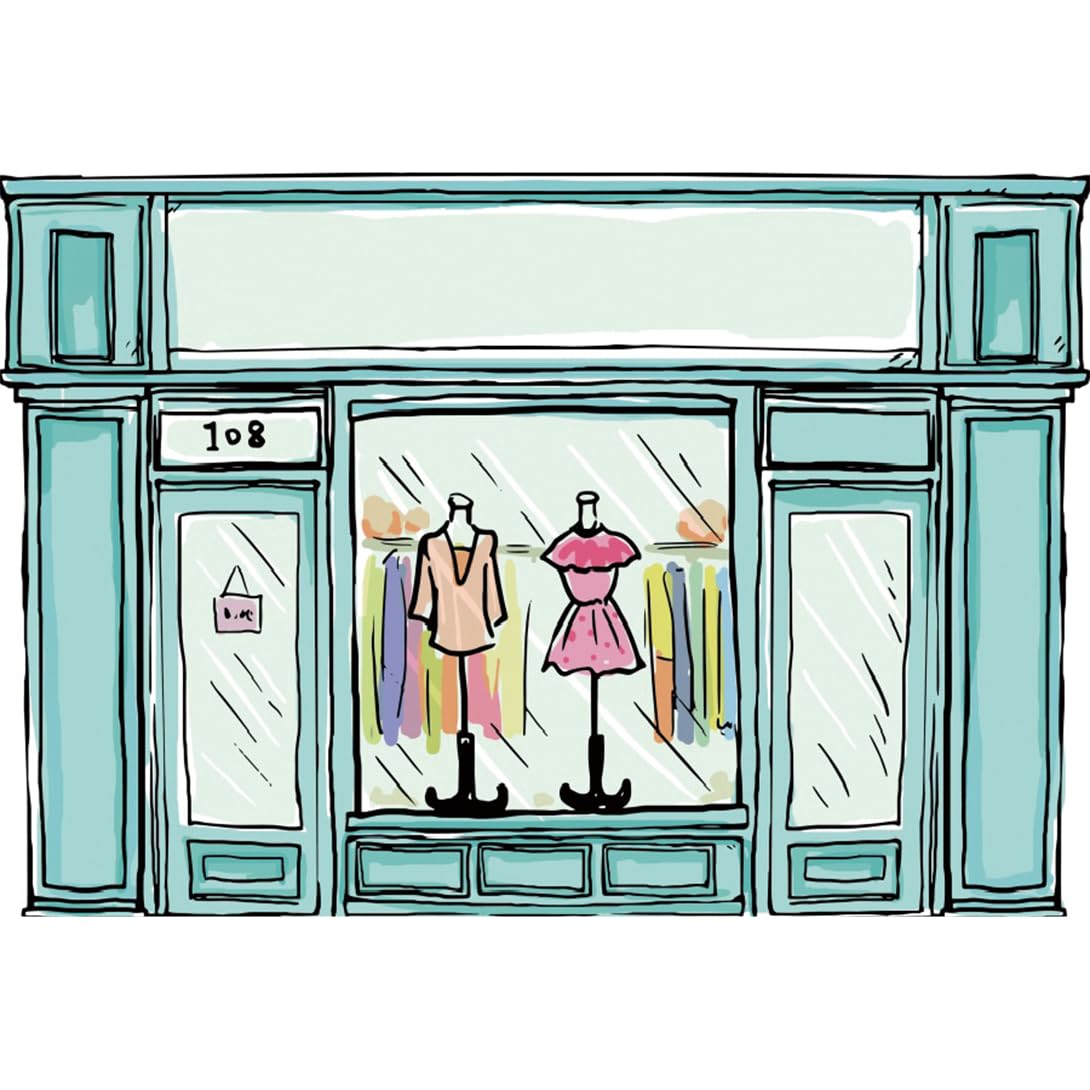 Aoihrraan Sfondo Fotografico Cartoon Shop 4,5x3m