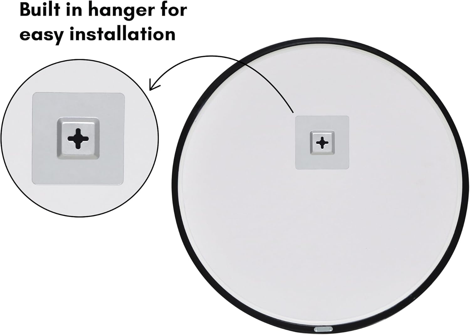 Americanflat Specchio Rotondo da Parete 51 cm, Cornice Nera - immagine 6