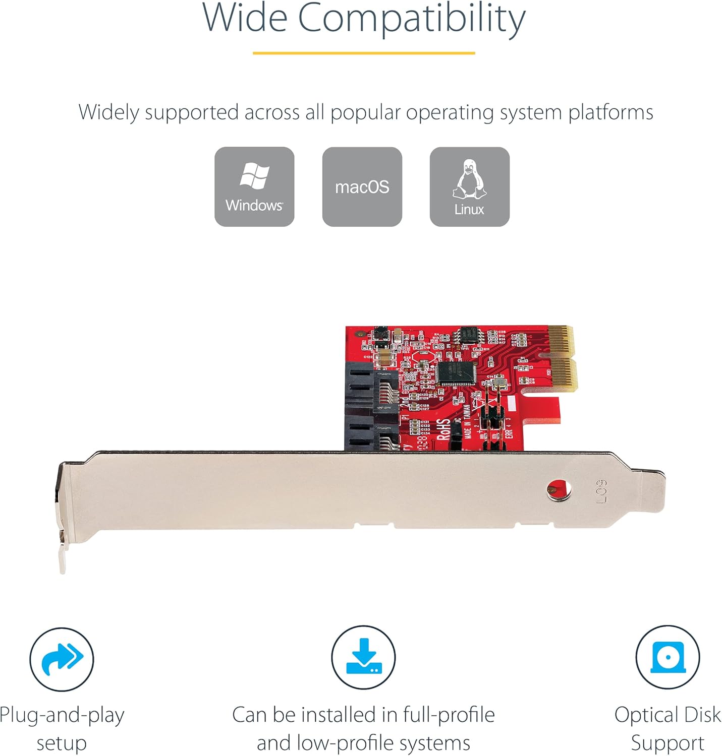 Startech.com Sata Pcie Card - 2 Porte 6Gbps - immagine 6