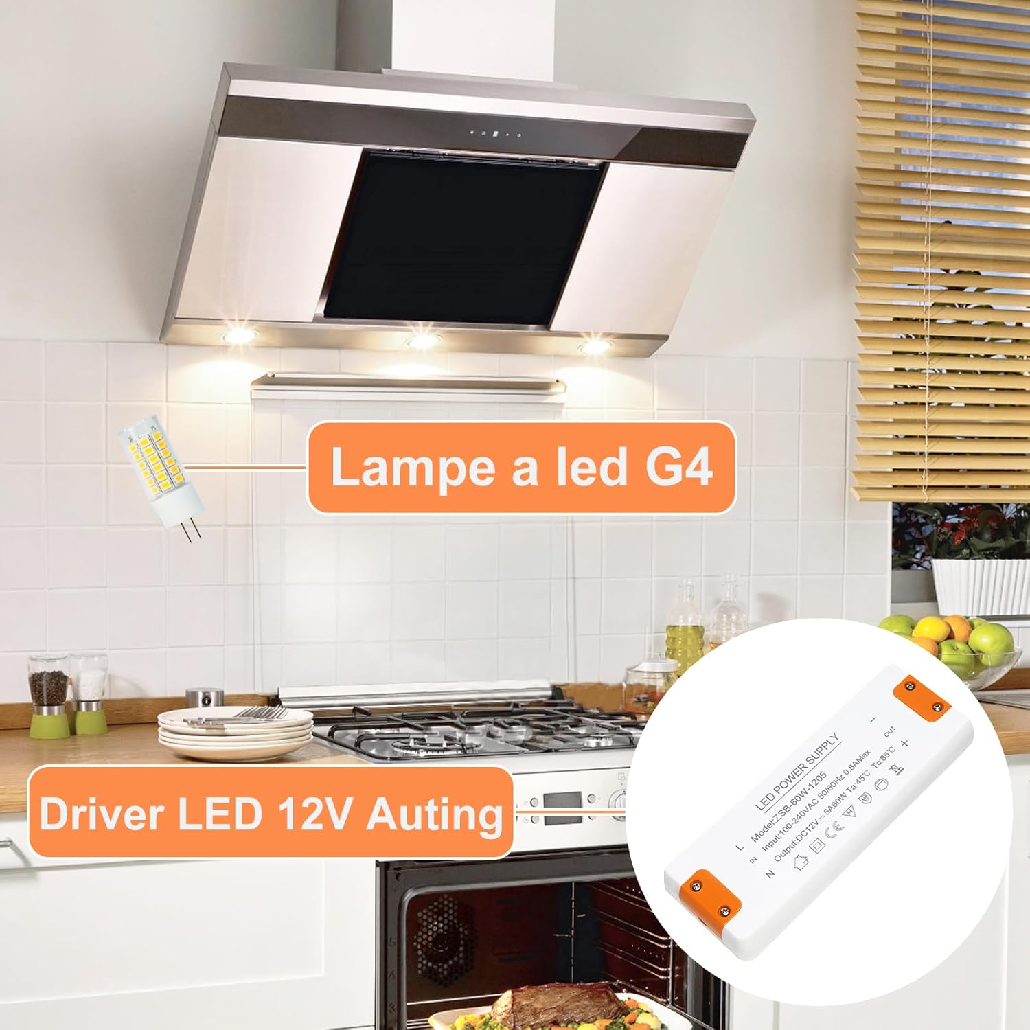 Alimentatore 12V 5A 60W - Trasformatore LED - immagine 7