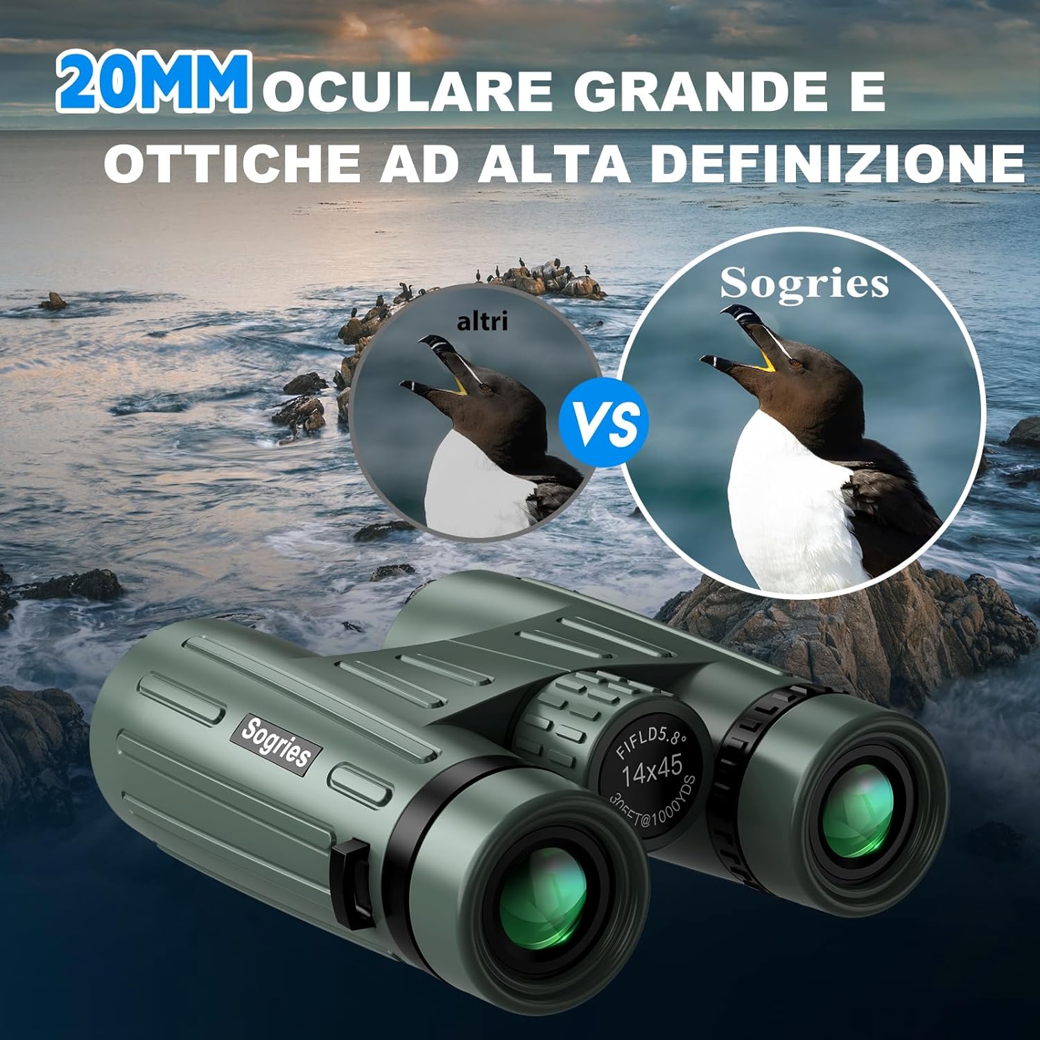 Binocolo Professionale HD 14x45 per Adulti - immagine 3