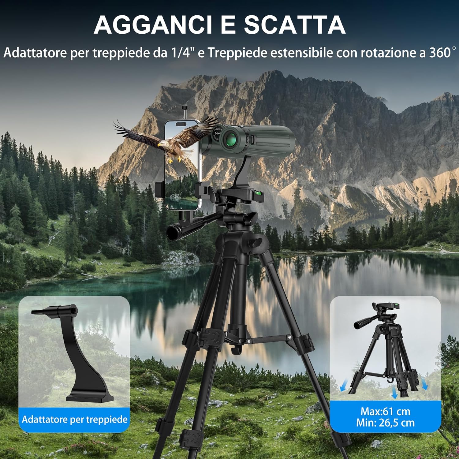 Binocolo Professionale HD 14x45 per Adulti - immagine 7