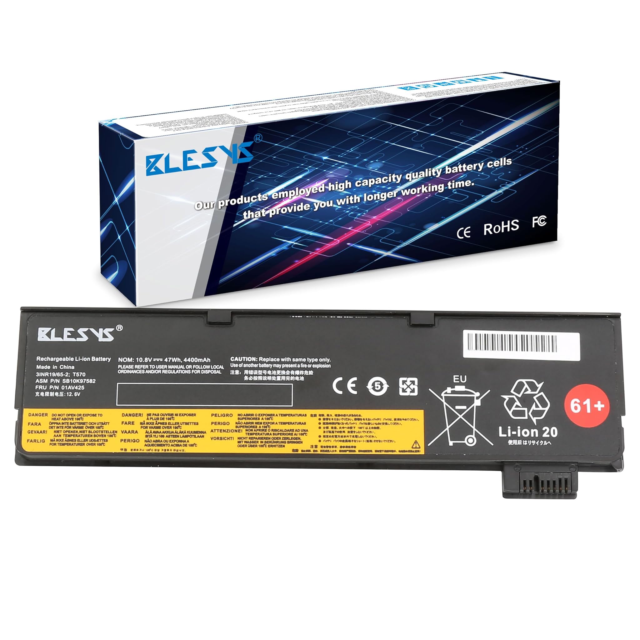 Blesys 01AV424 Batteria per Lenovo ThinkPad T470 T480
