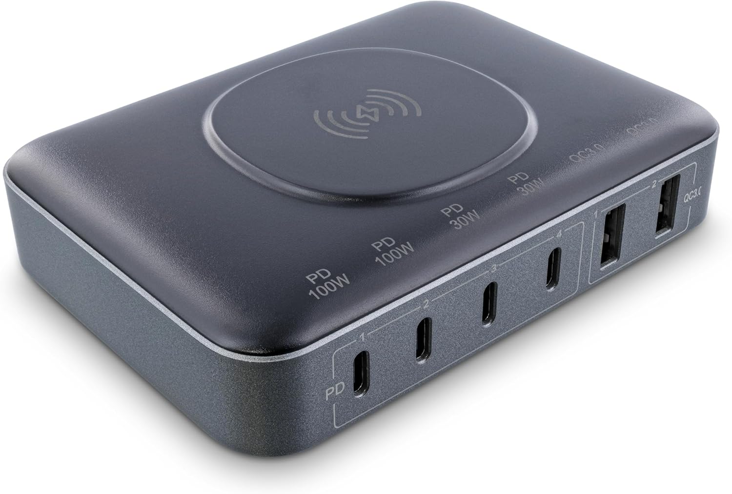 InLine Qi Powerstation 6 Porte GaN 100W, Nero - immagine 1