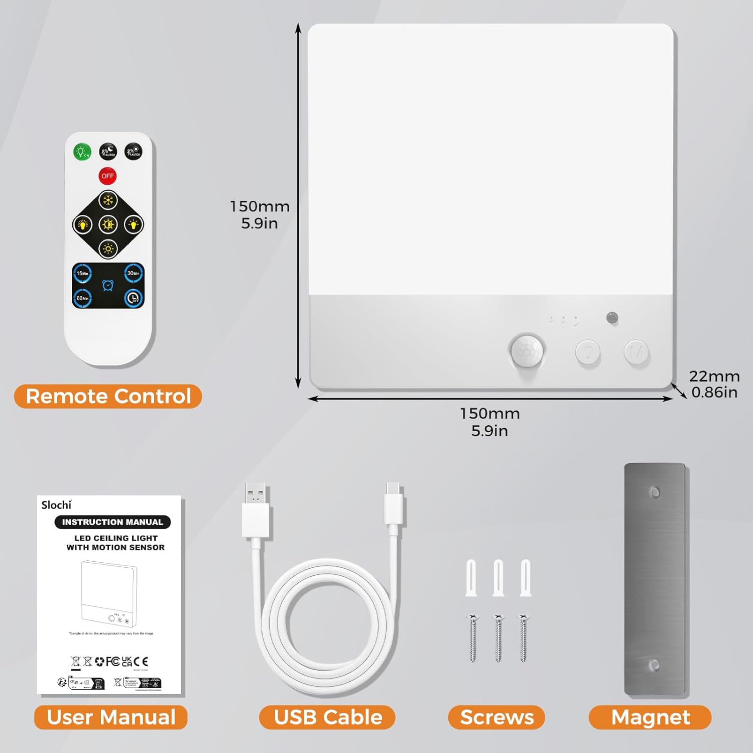 slochi Plafoniera a LED, confezione da 2 - immagine 6