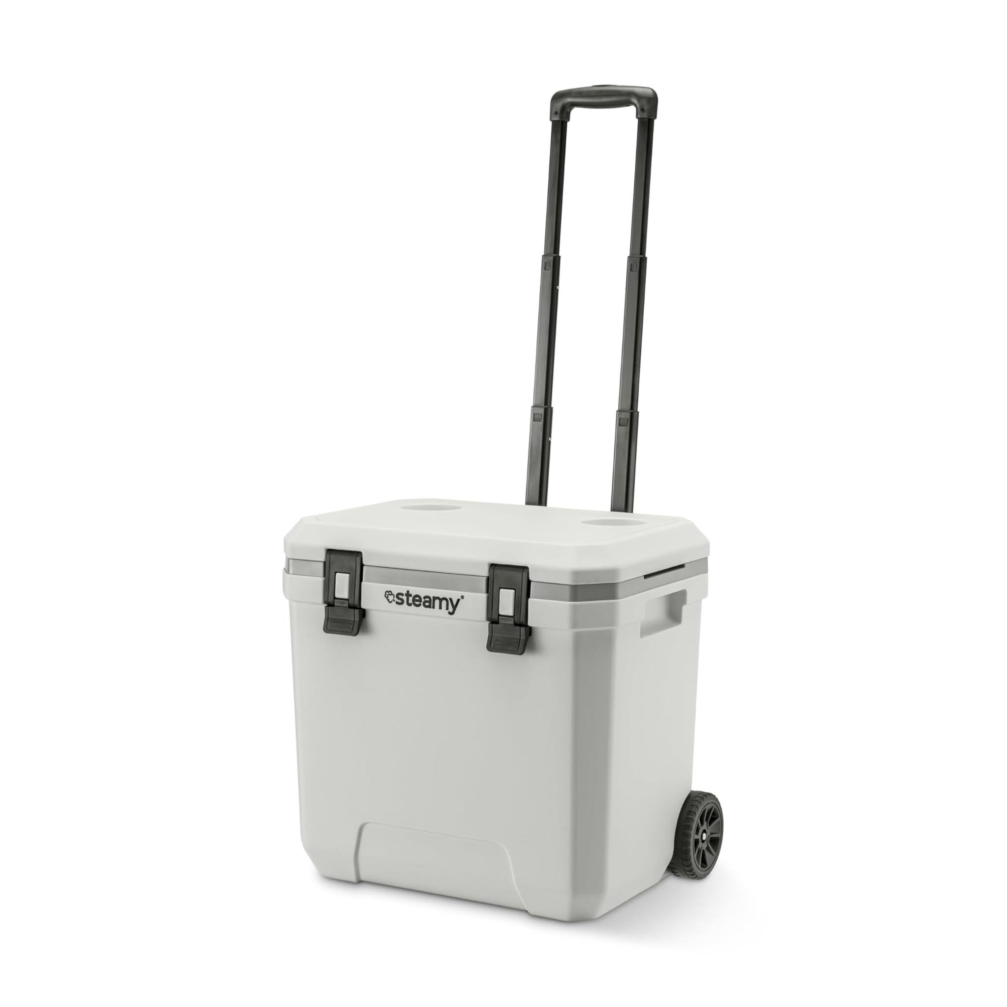 Steamy Marine 36 Frigoriferi portatile passivo con ruote, 36 Litri, Bianco