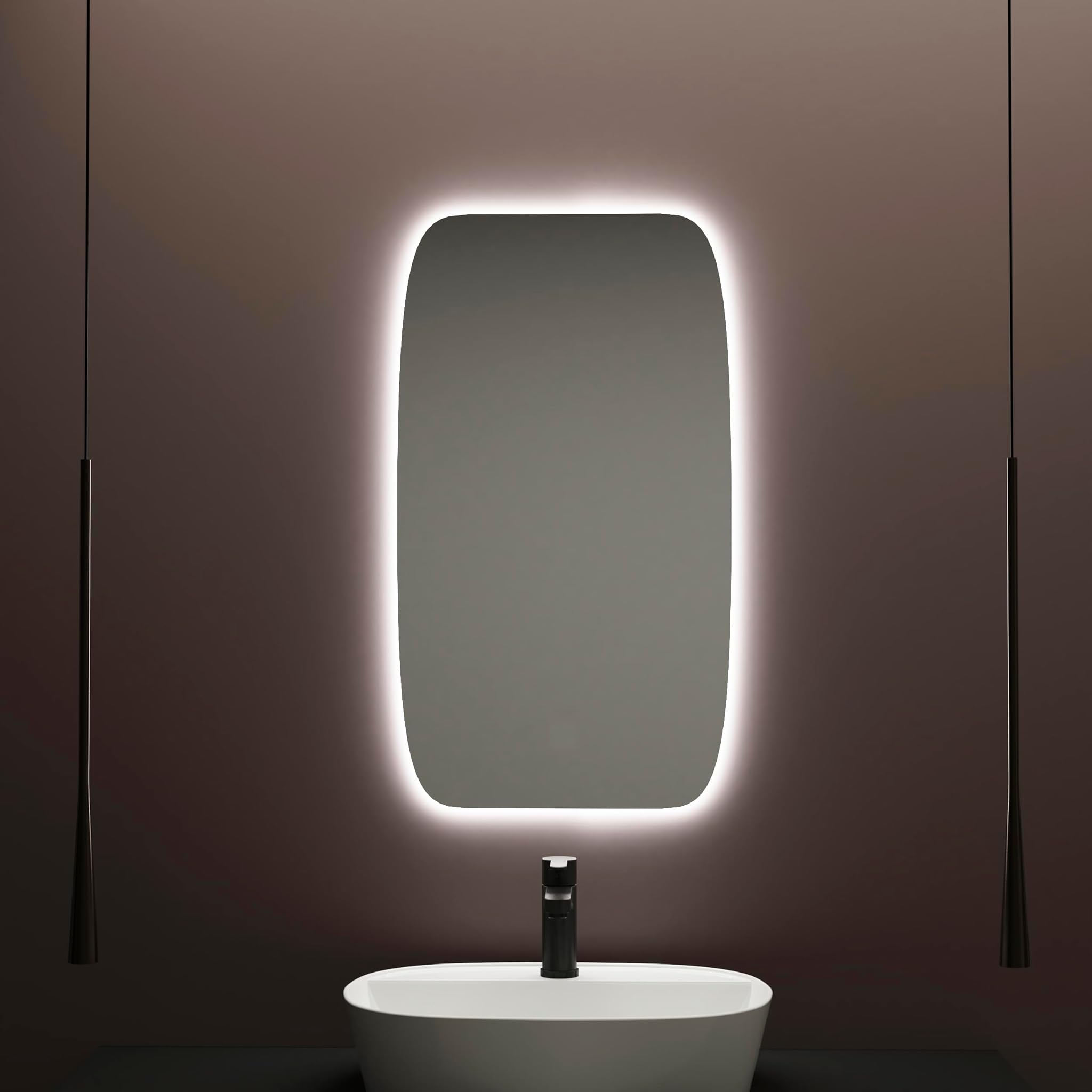 Baikal Specchio Ovale Retroilluminato LED 45 x 80 cm