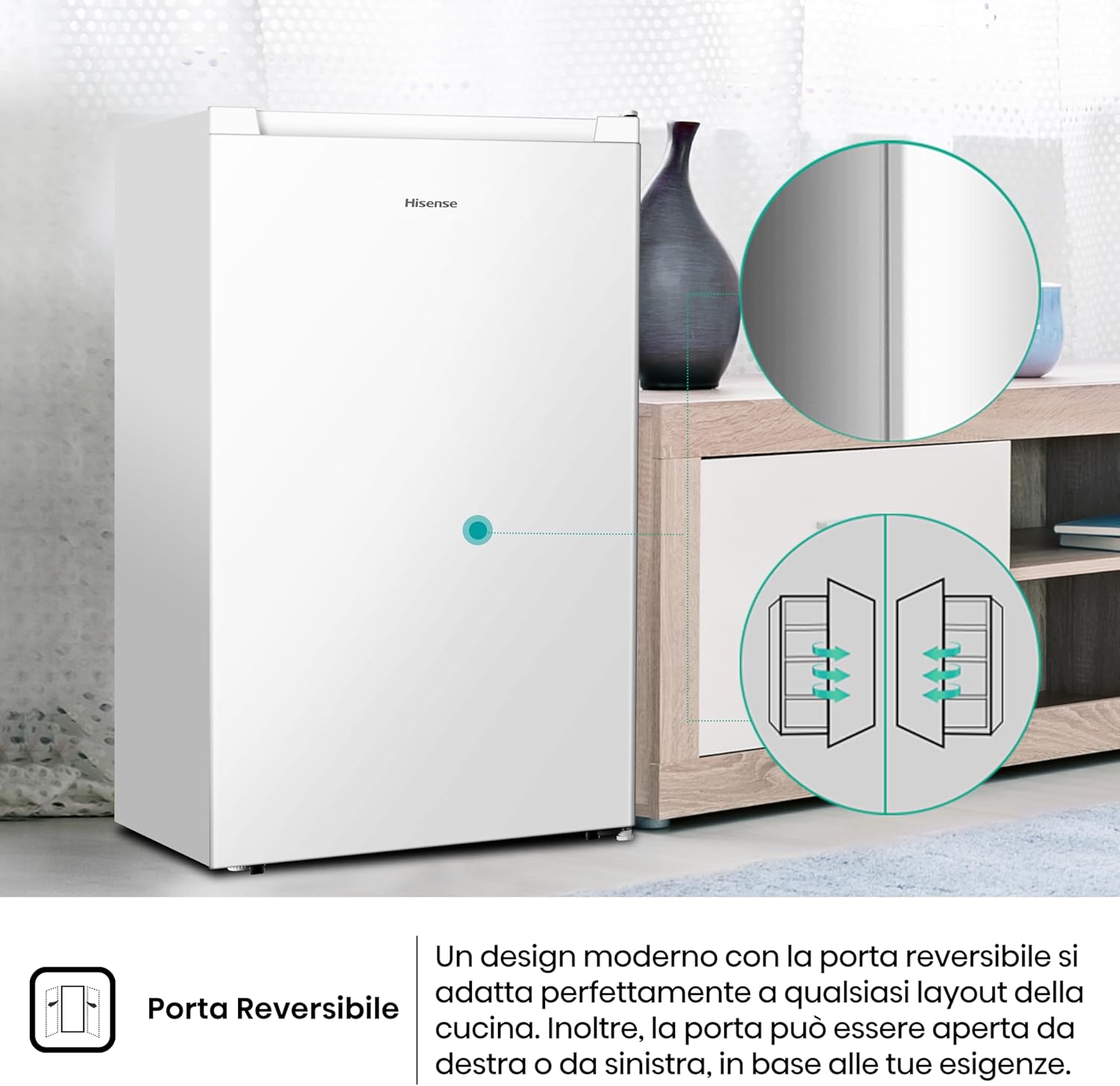 Hisense MUZ4859E, Congelatore Verticale, Bianco, 61L - immagine 5