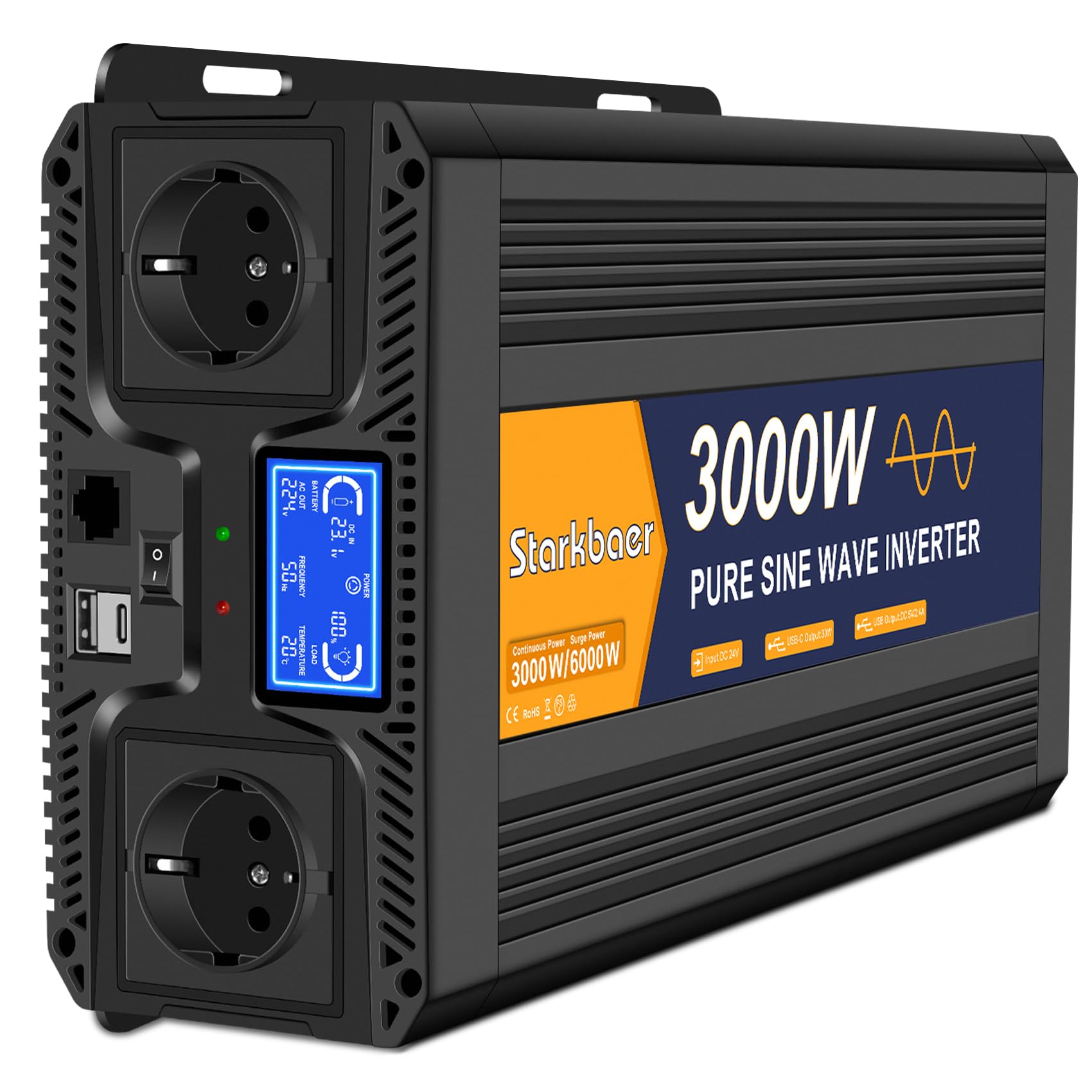 Inverter 3000W/6000W Onda Pura 24V 220V