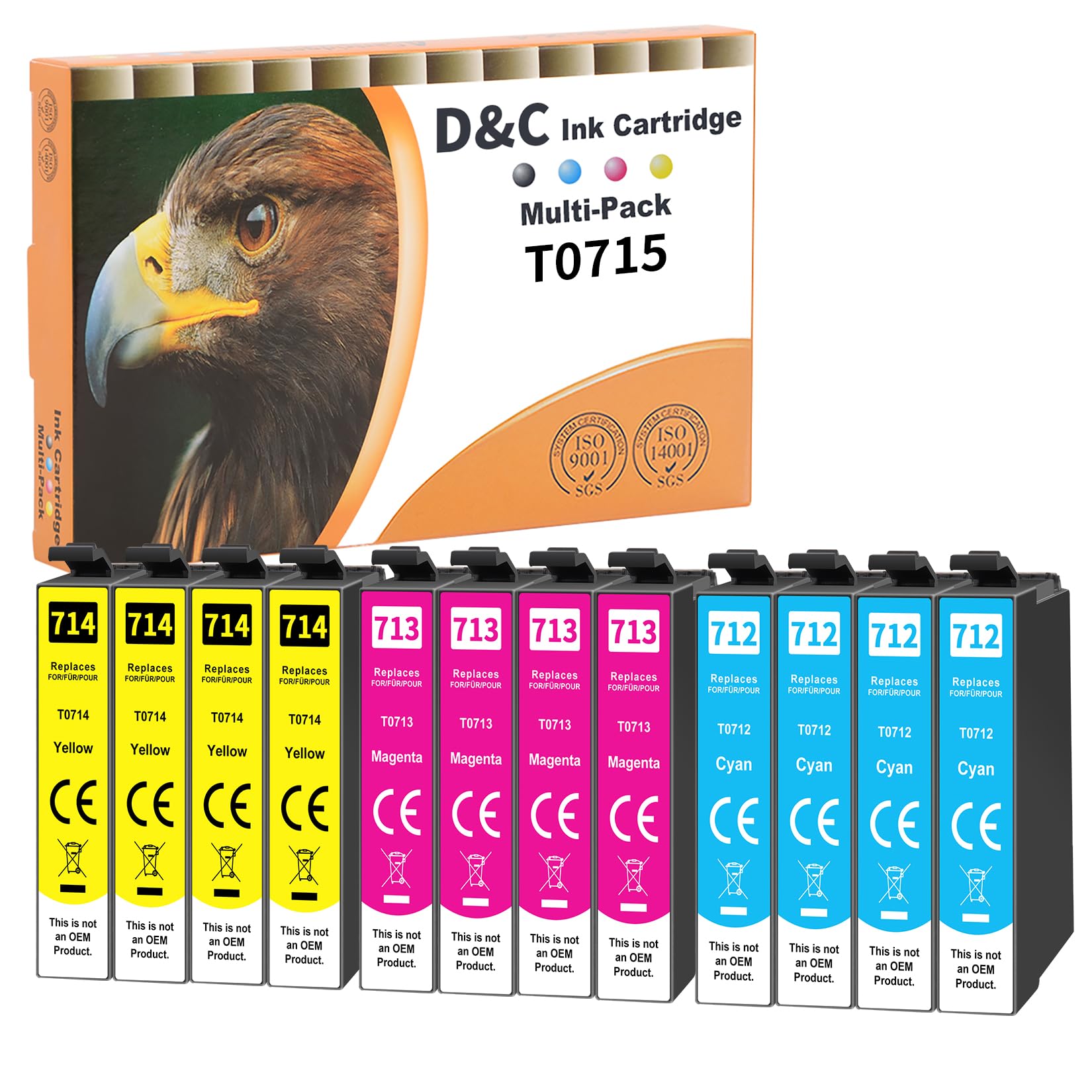 D&c Cartucce d'inchiostro Compatibili per Epson T0715