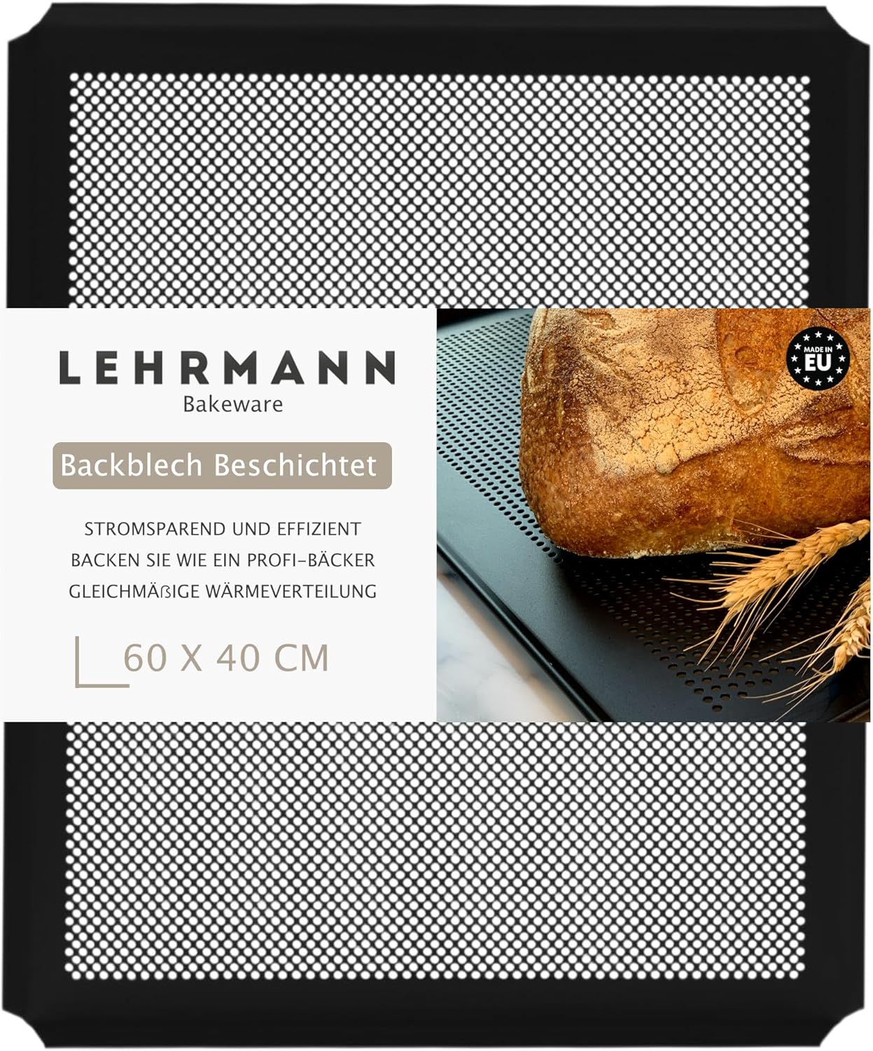 LEHRMANN Teglia Forata Antiaderente 60x40 cm