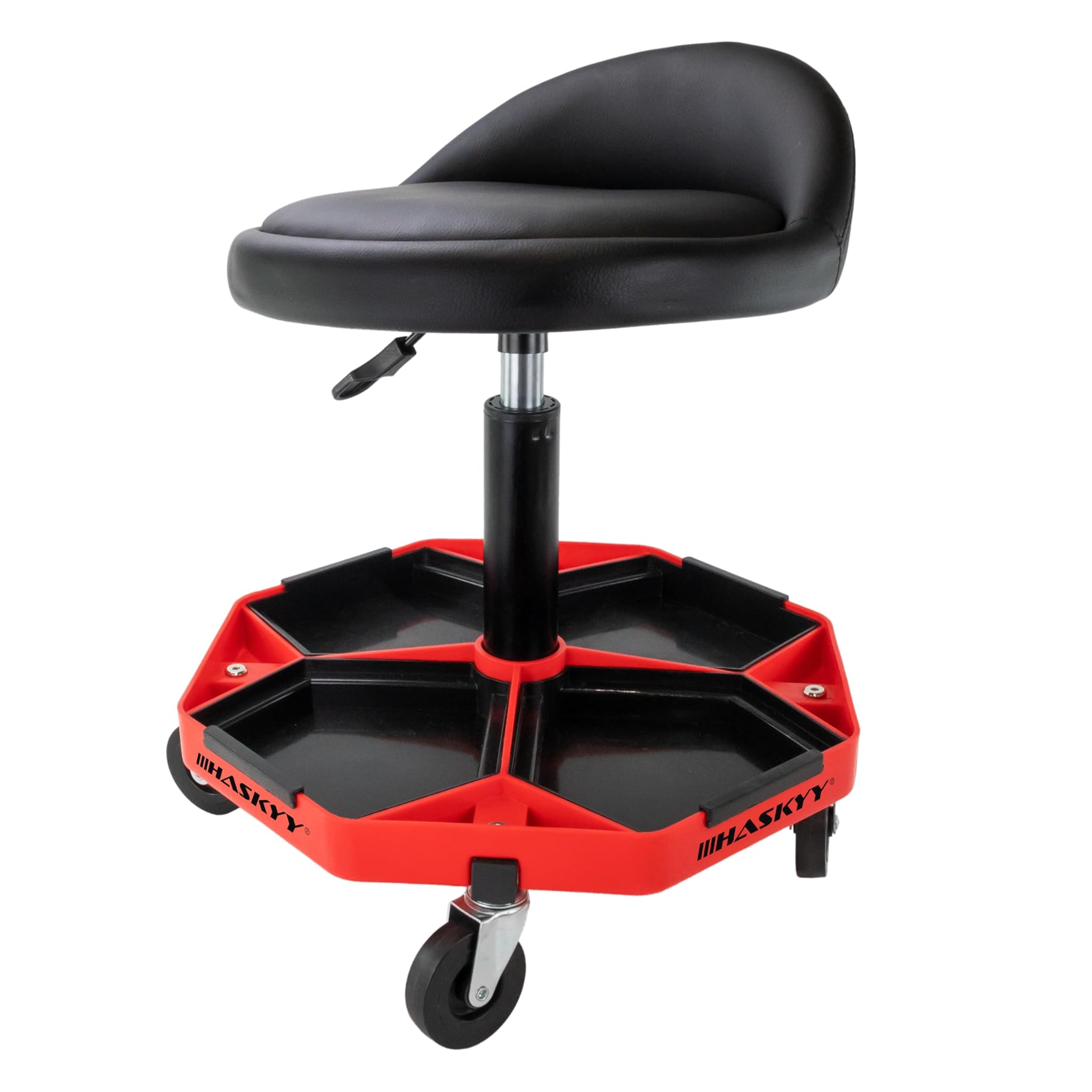 Haskyy Sgabello Girevole da Officina con Schienale