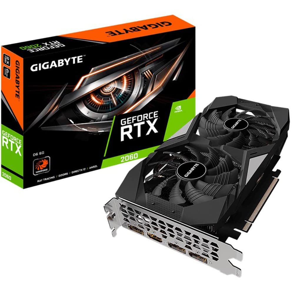 Gigabyte GeForce RTX 2060 D6 - Scheda grafica V2, 6 GB