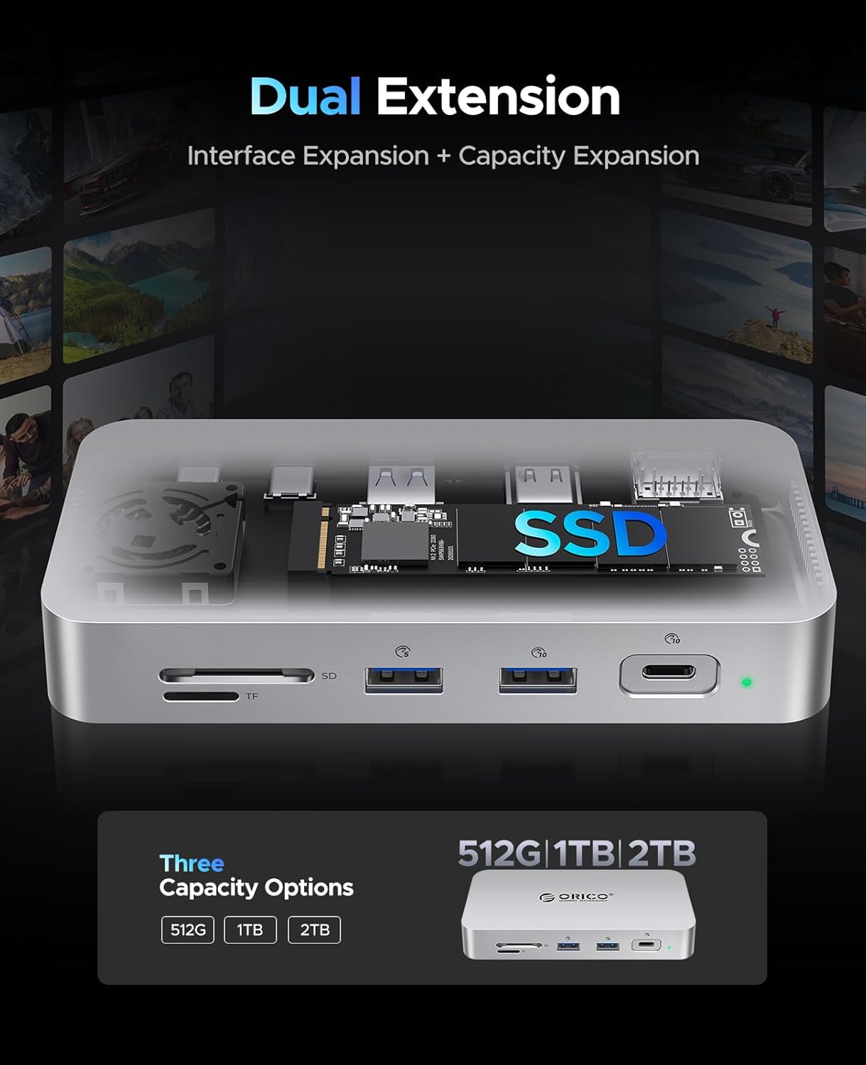 Orico SJ10 - Docking Station SSD Esterna 512GB - immagine 3