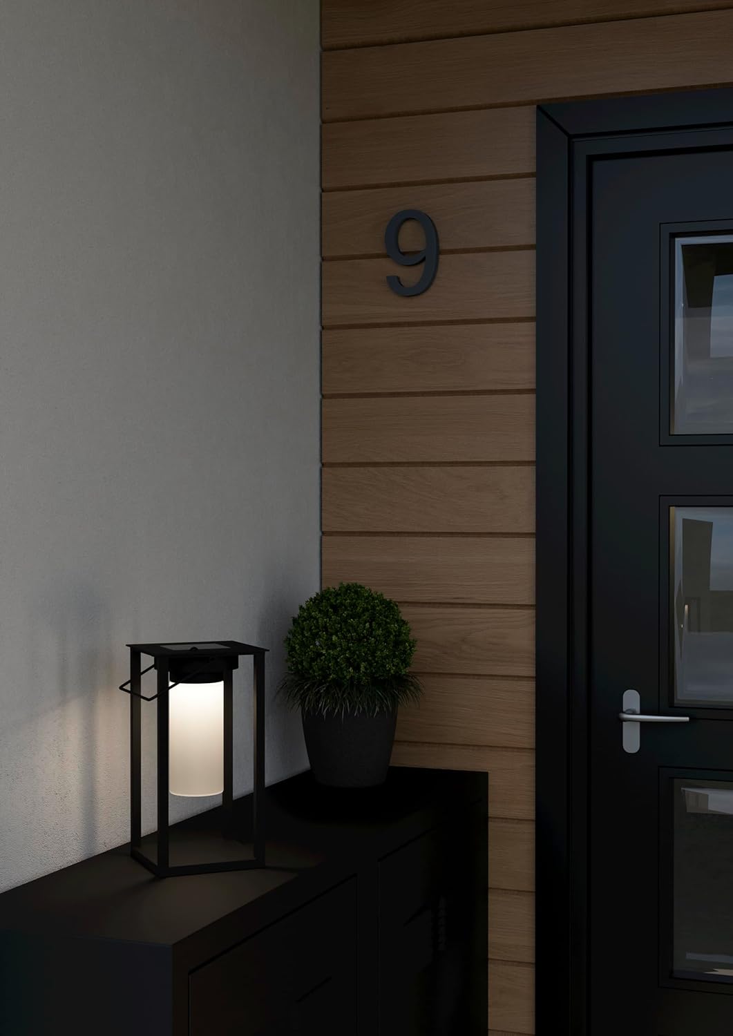 Eglo Usigni - Lampada LED da Tavolo Solare, Nera - immagine 4