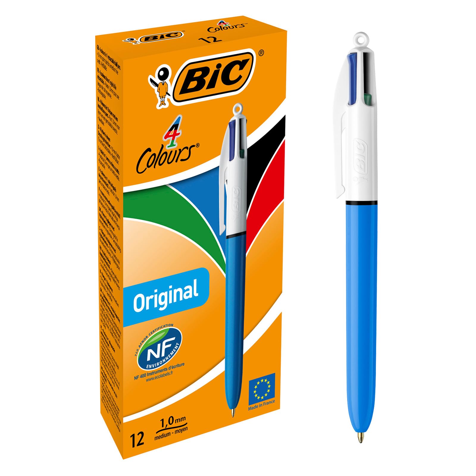 Bic 4 Colori - Penne a Sfera Multicolore 12 Unità