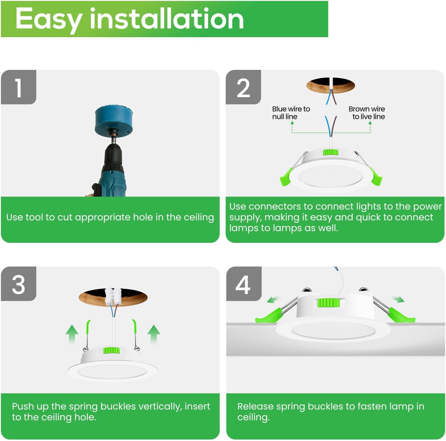 Clar - Downlight LED da Incasso Soffitto 6W (Pack 10) - immagine 7