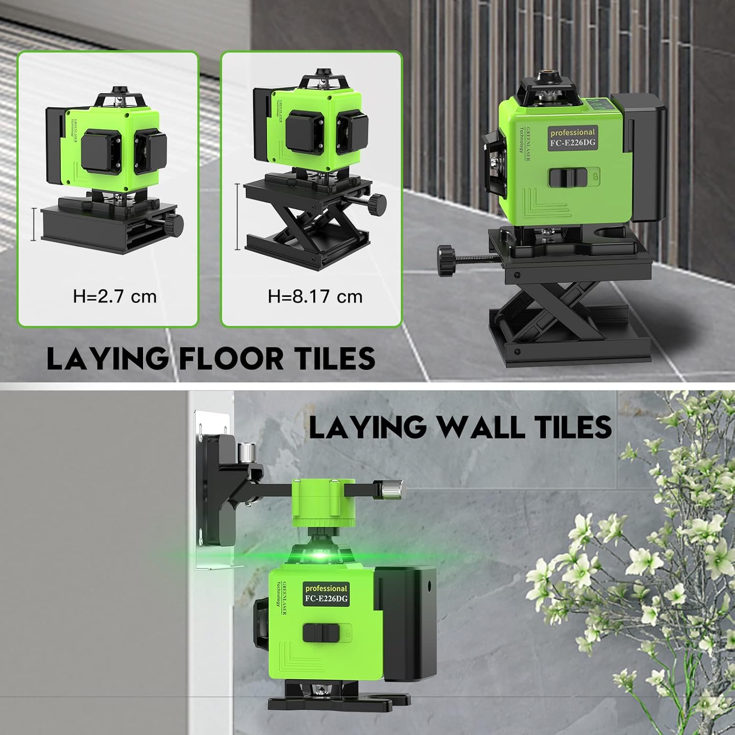 Livella Laser 4D 16 Linee Verde 4x360° - immagine 2