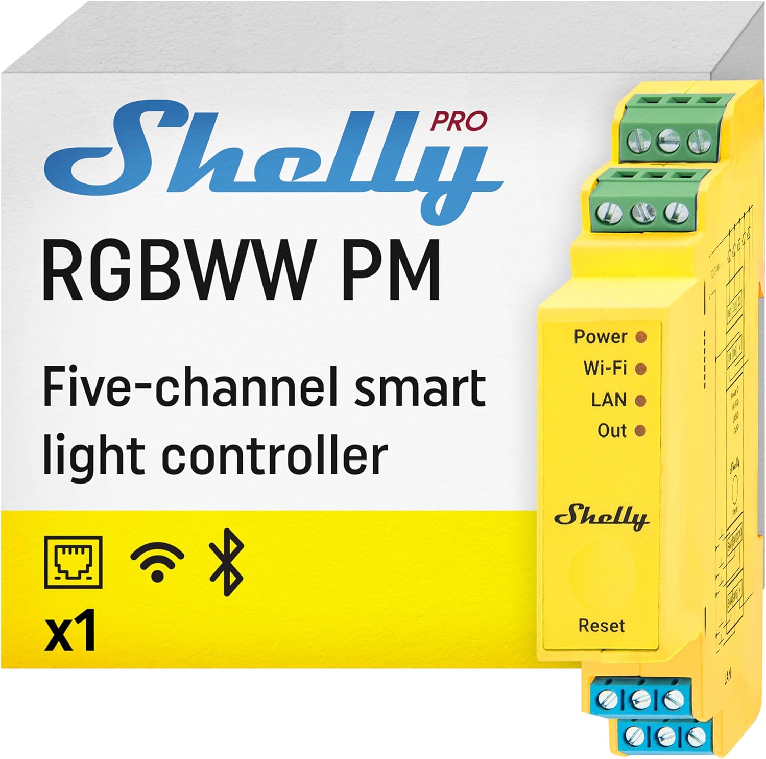 Shelly Pro RGBWW PM - Controller Luci Smart LAN & Wi-Fi - immagine 1