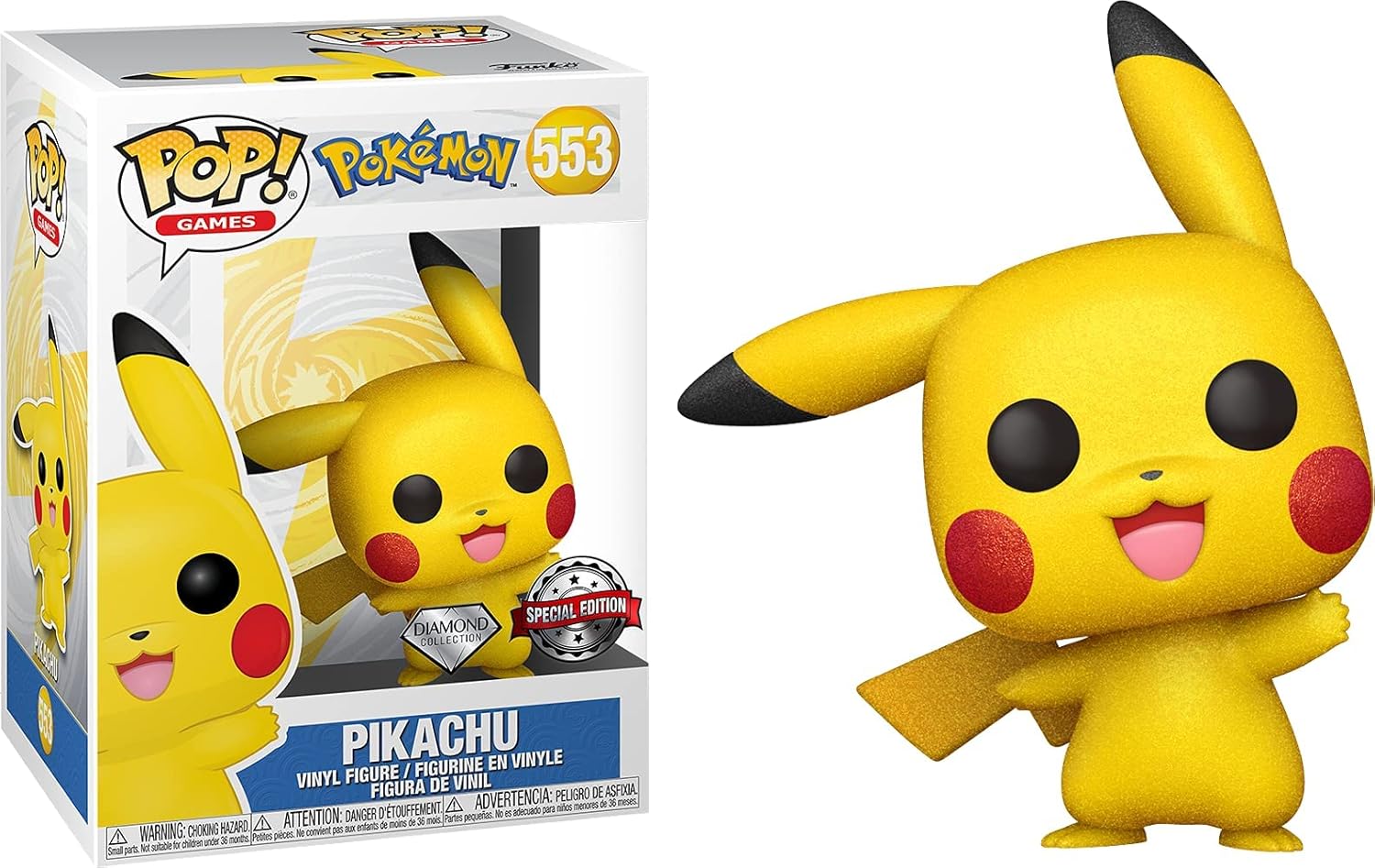 POP! Pokemon 553 - Pikachu Waving Diamond Glitter Special Edition - immagine 5