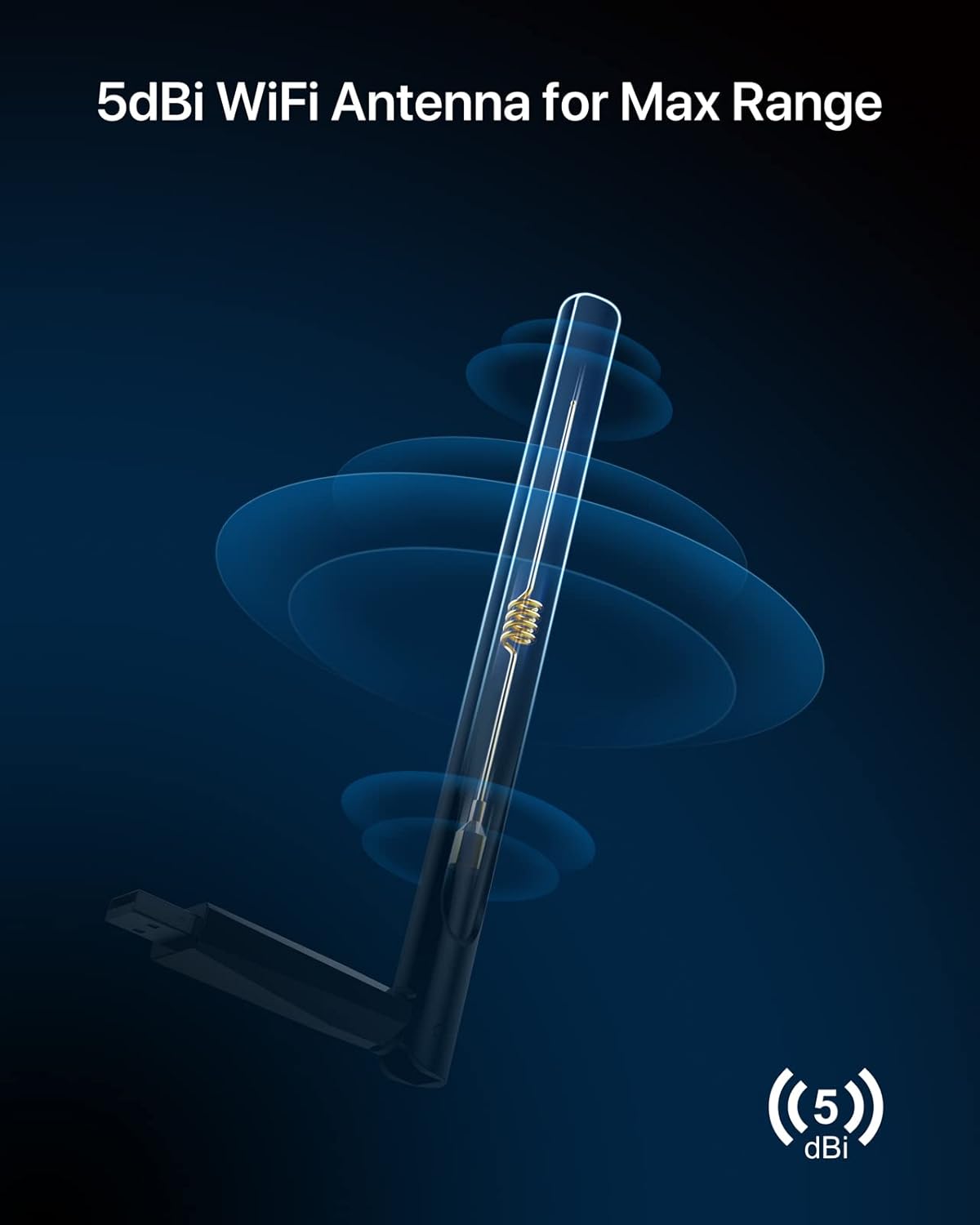 Brostrend Chiavetta WiFi USB AC650 per PC - immagine 3