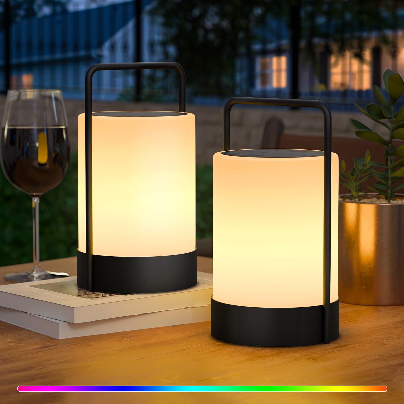 Malux 2 Luci da Tavolo Solari Esterno IP44