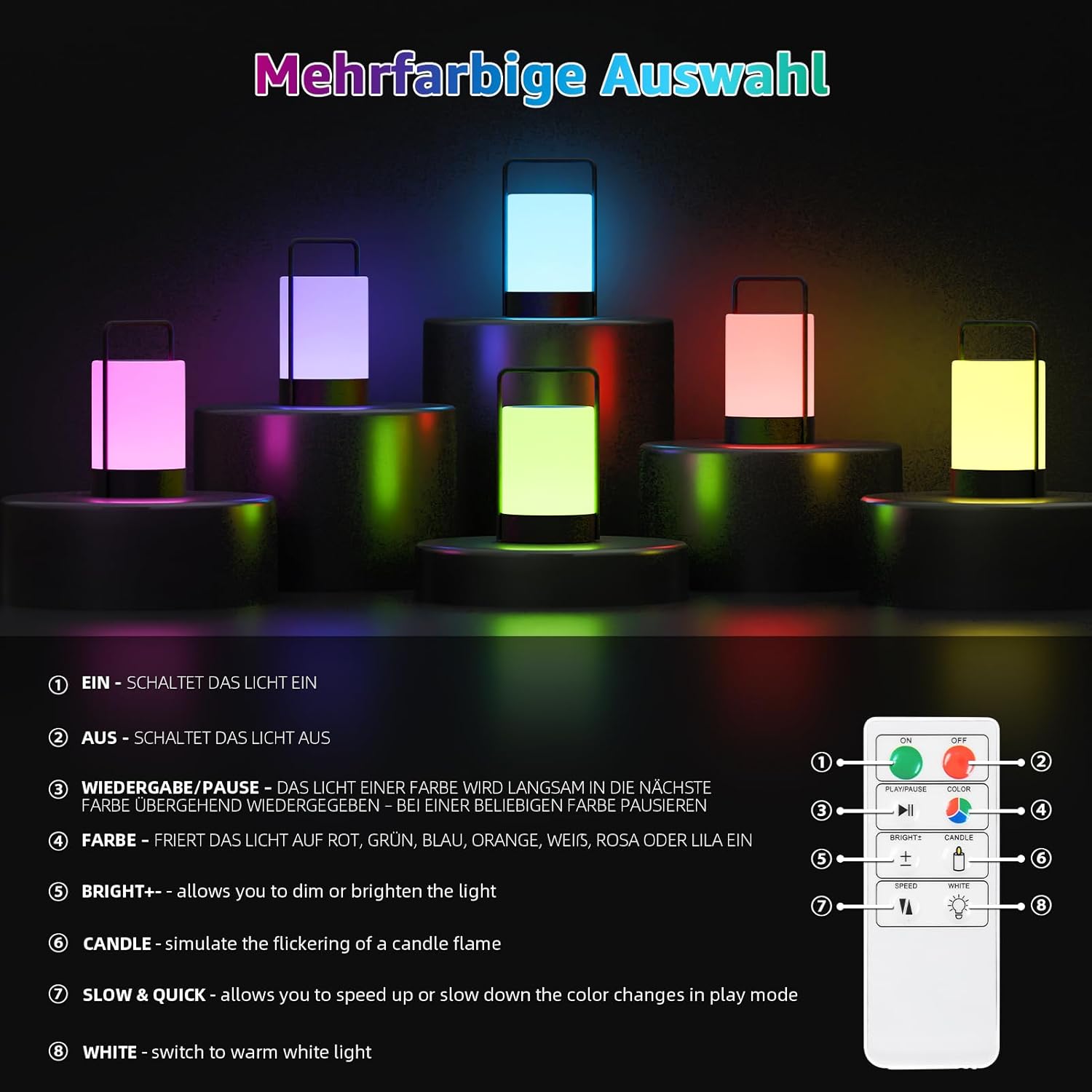 Malux 2 Luci da Tavolo Solari Esterno IP44 - immagine 6