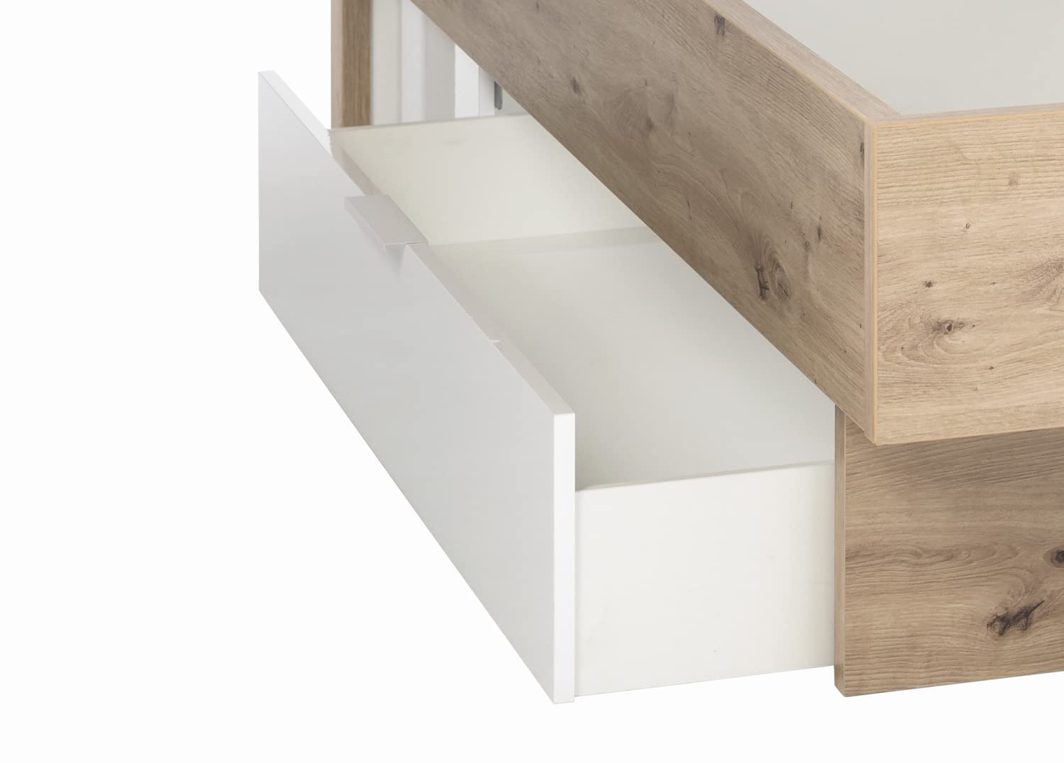 Composad Cassettone Letto MUNDI Bianco Laccato 180x32x60 cm