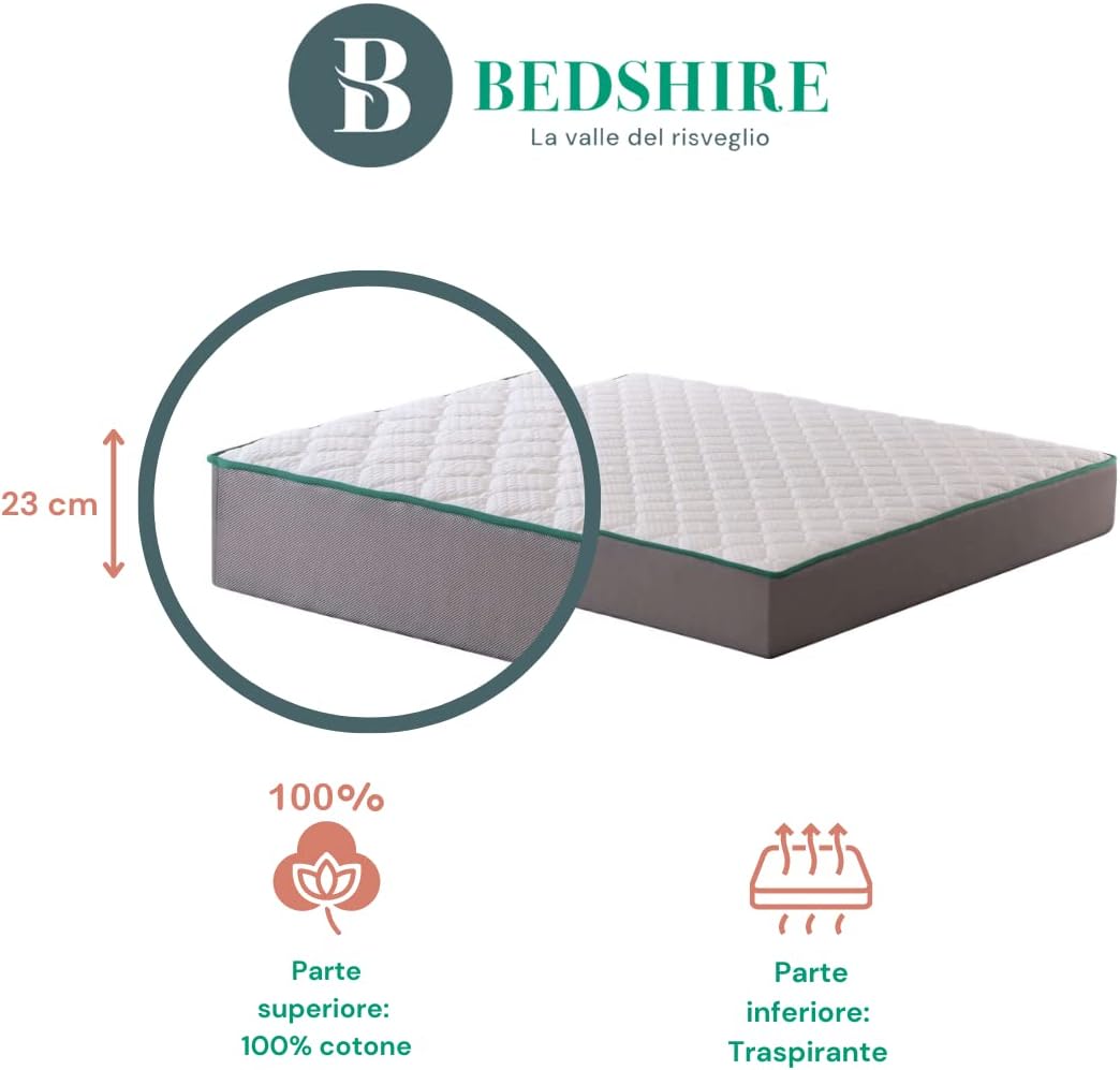 Bedshire Essential Materasso Singolo Memory Foam 80x190 - immagine 2