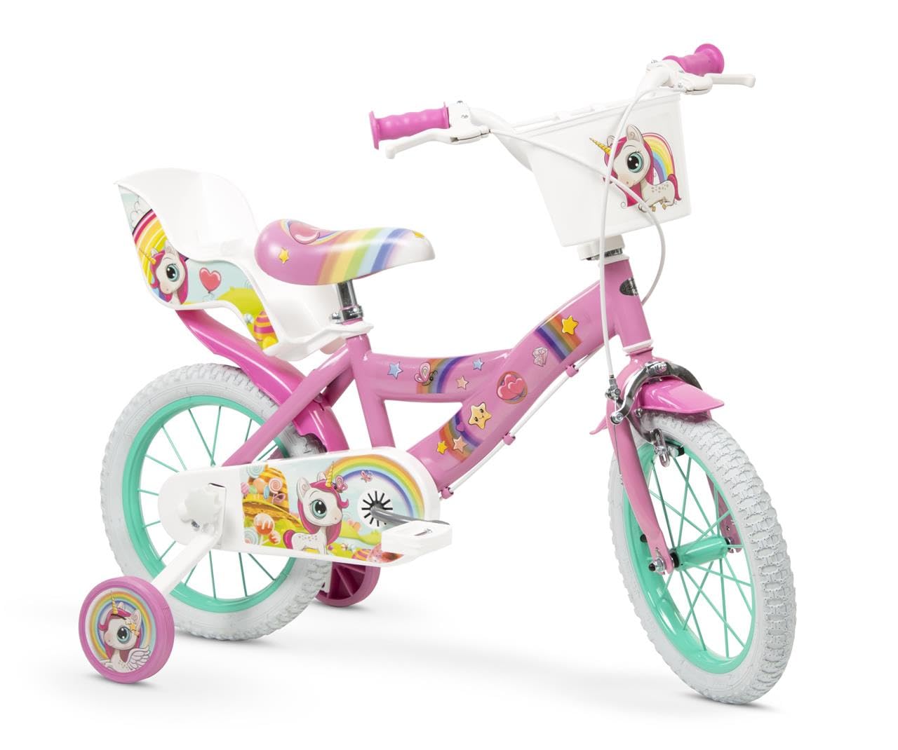 TOIMSA 85-14219_8422084142193, Bicicletta Unicorno 14" (4/6 Anni) Unisex-Youth