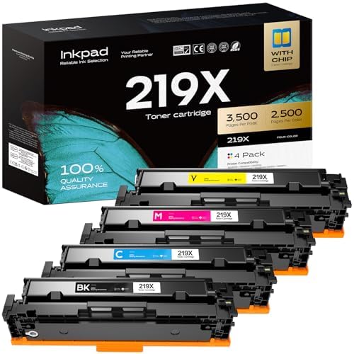 Inkpad Toner 219X 219A MFP 3302FDWG (4 Pack)