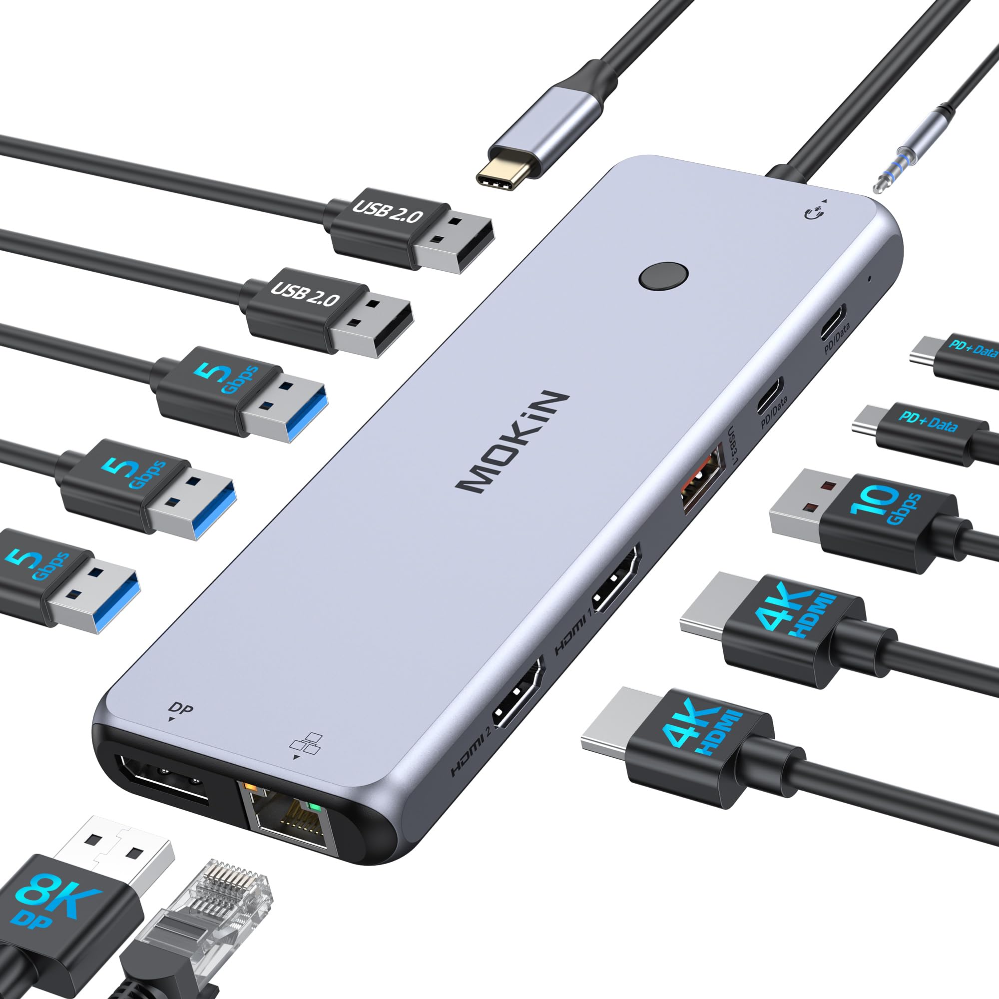 Docking Station USB C - Triplo Schermo 13 in 1